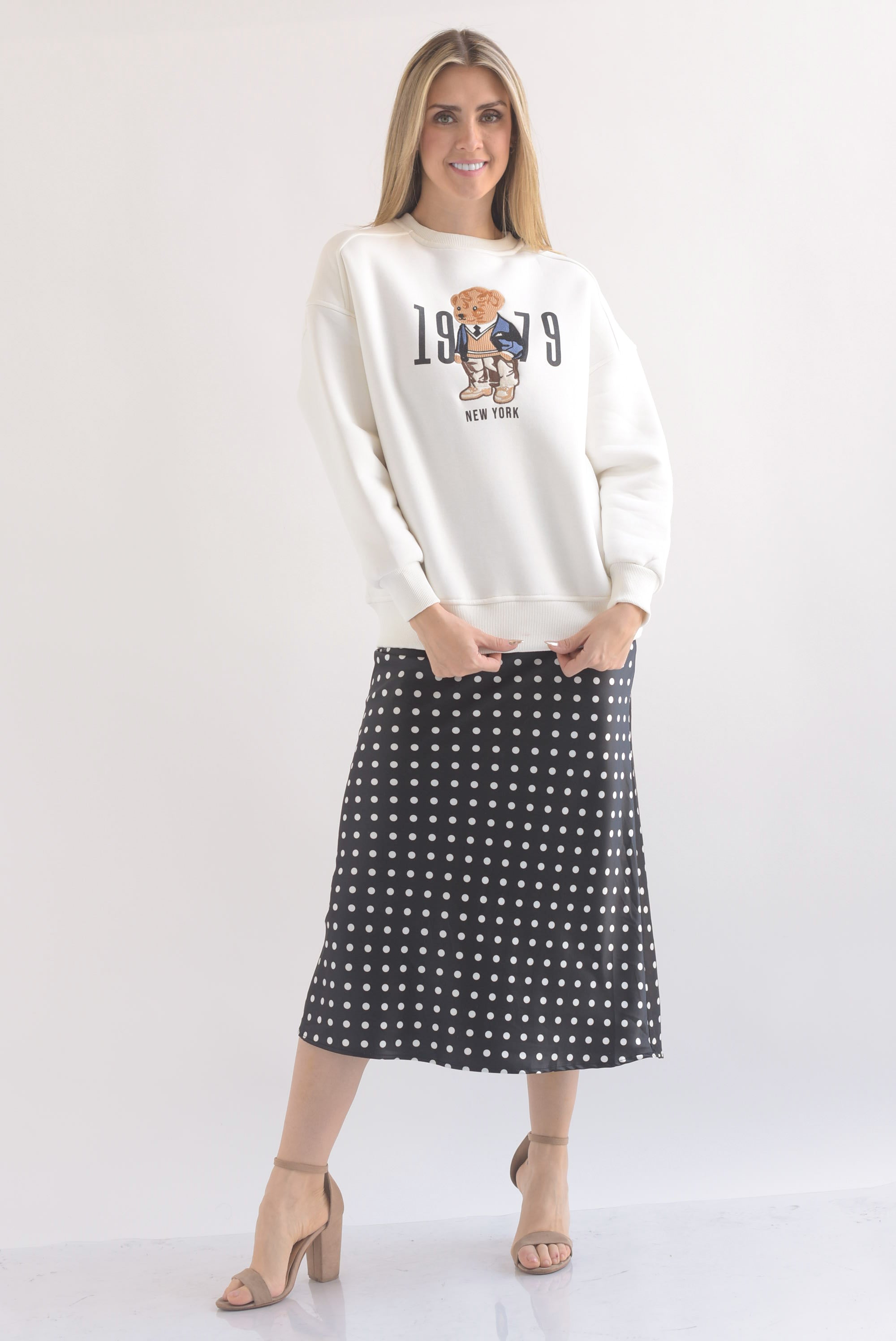 Falda lencera polka dots