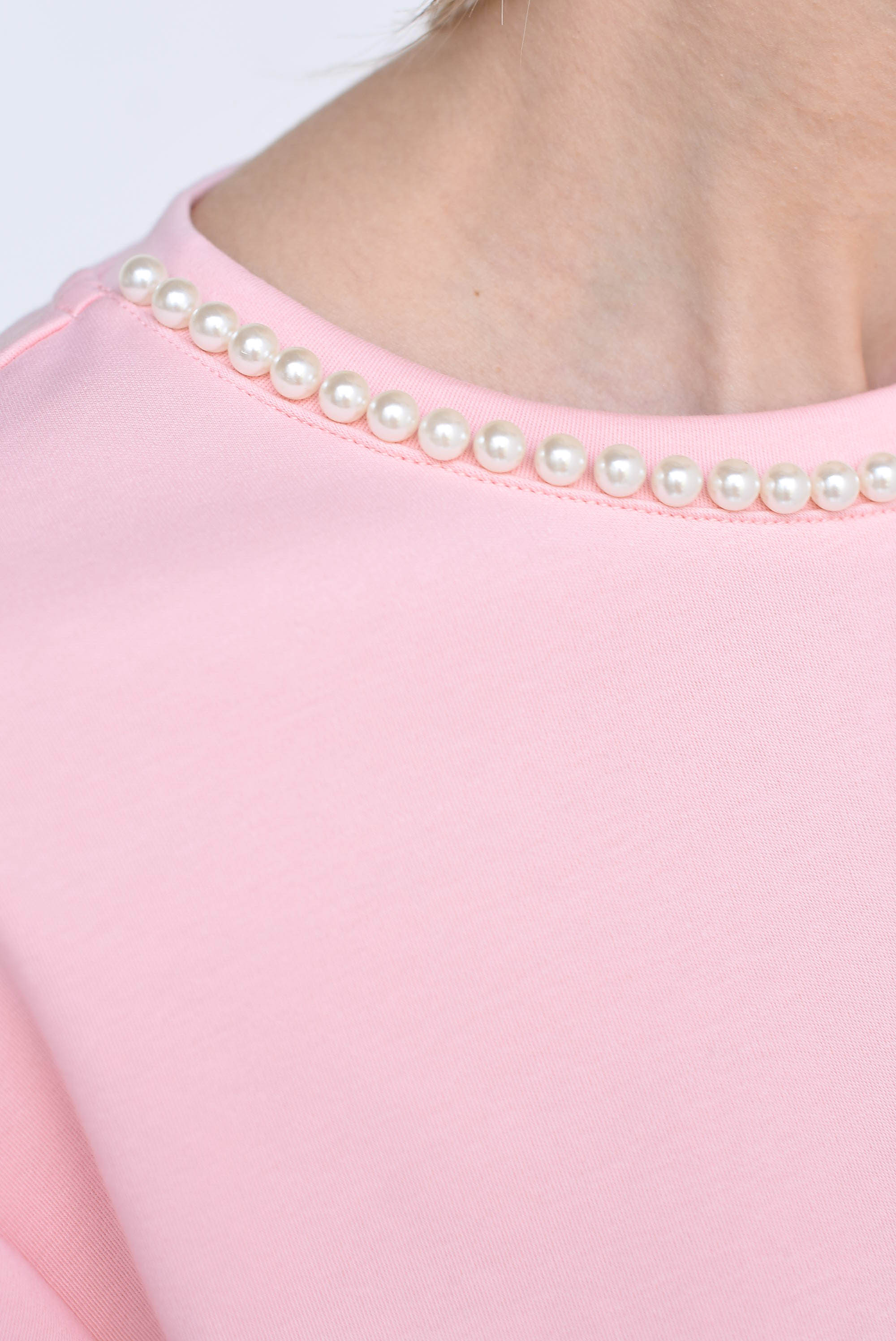 T-Shirt dress encaje con Falda perlas