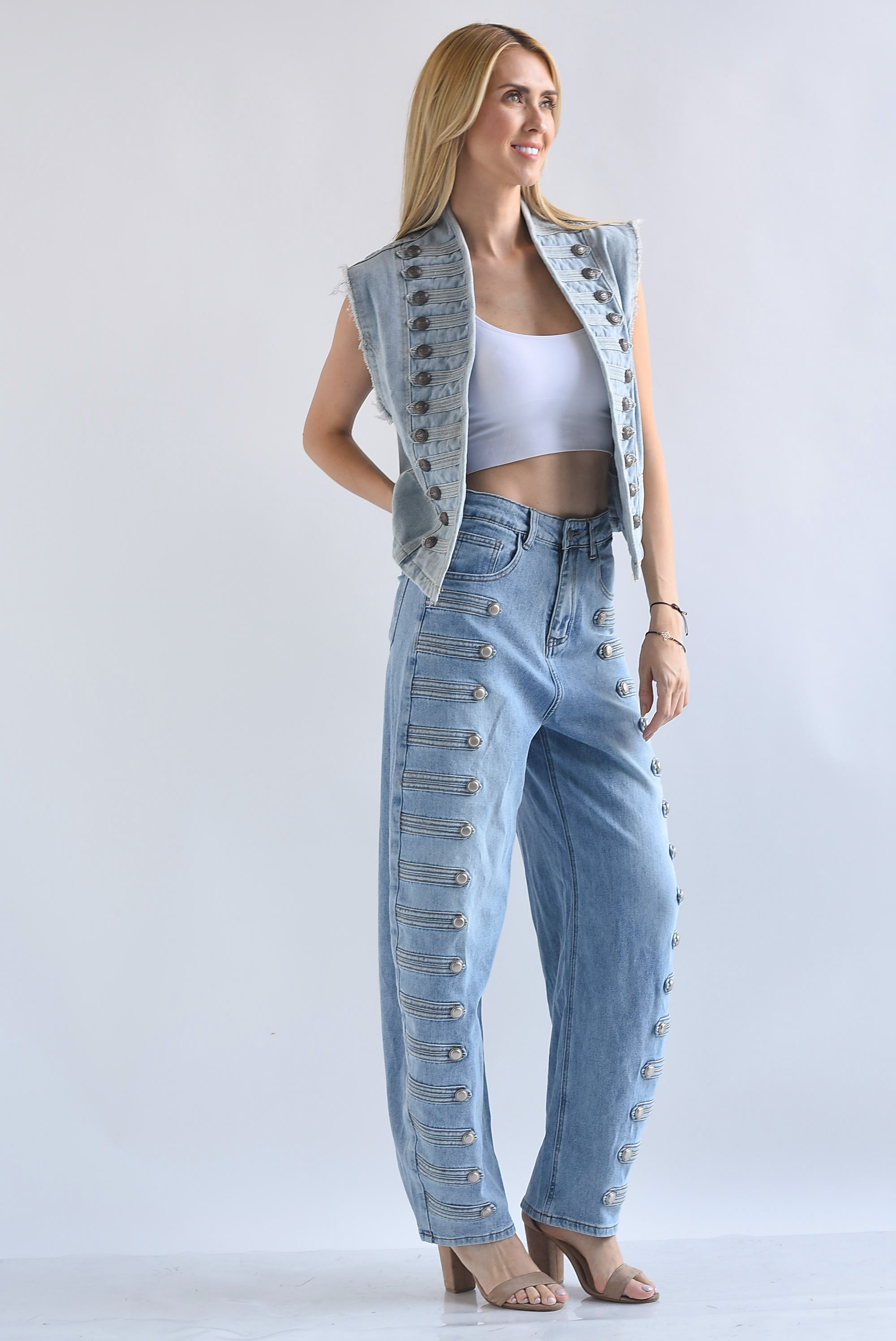 Jeans barrel militar