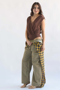 Fashion Styled Body cruzado drapeado Espresso