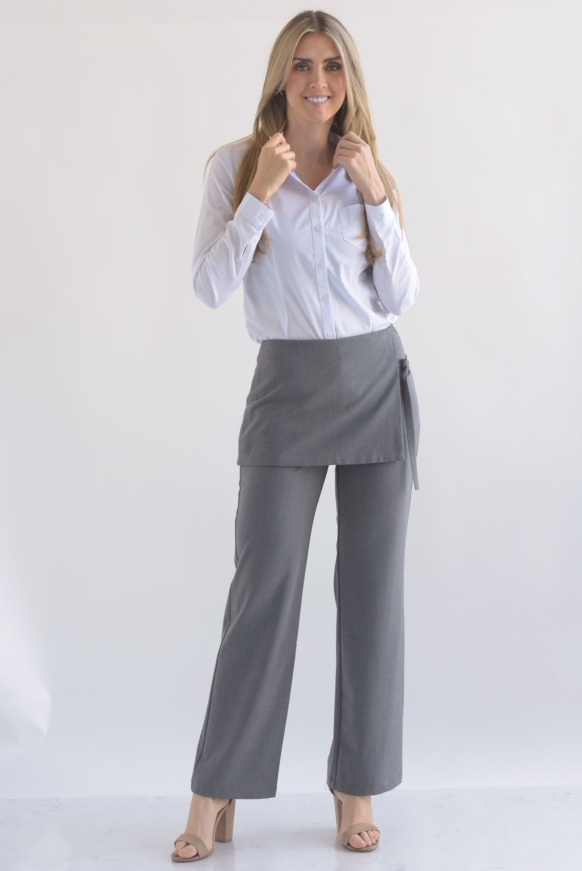 Pantalón con falda envolvente