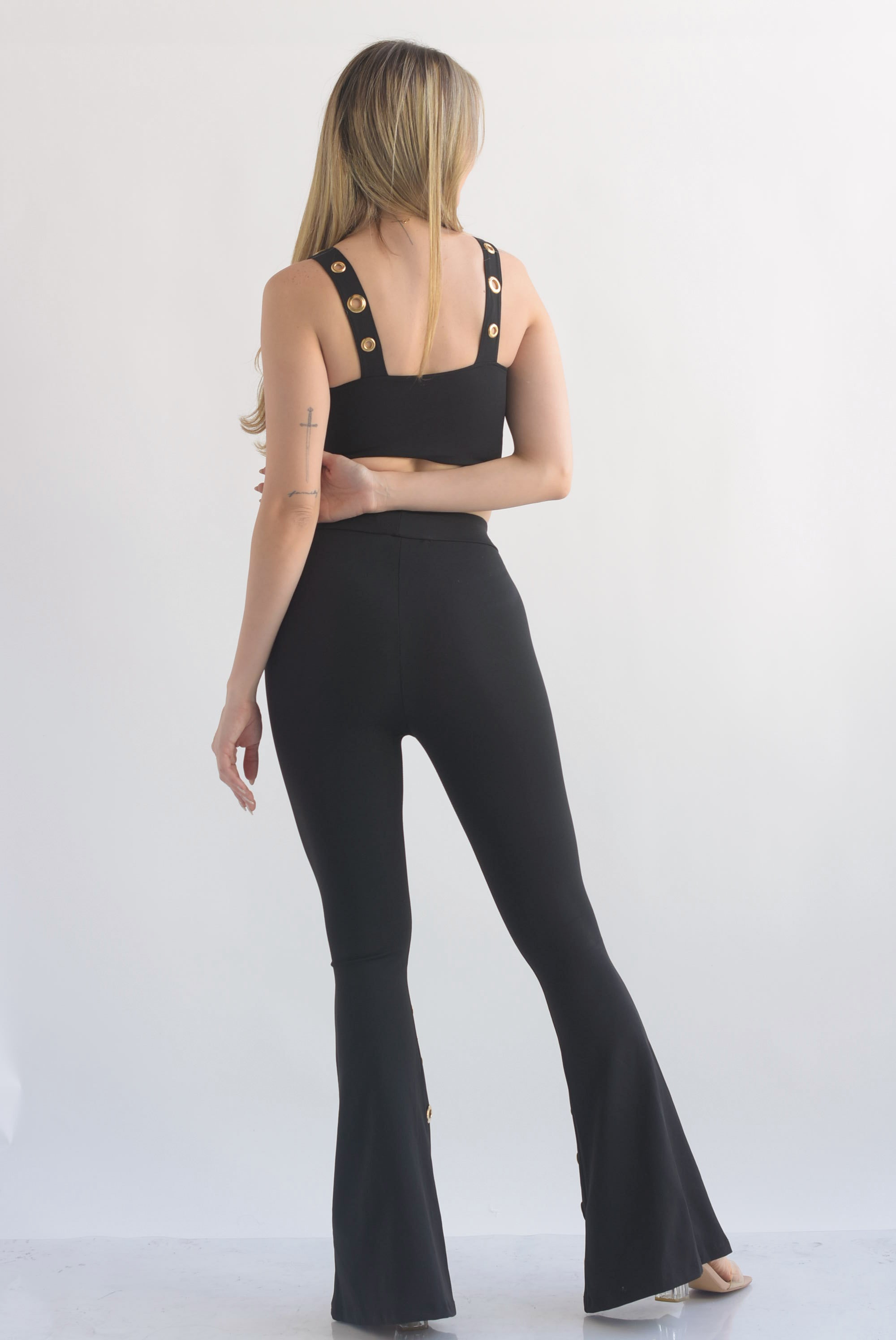 Set Pantalón flare y Corset aros