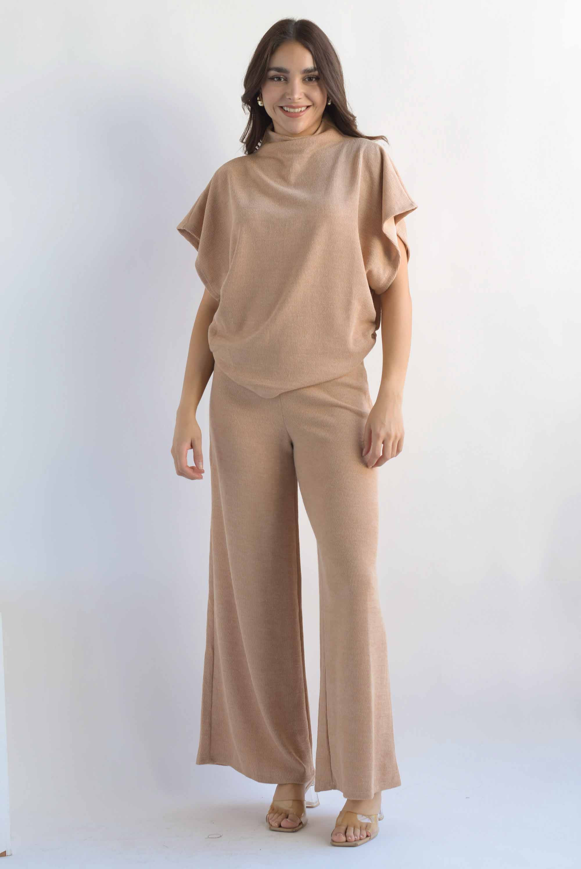 Set Pantalón y Blusa perkins punto Kaki