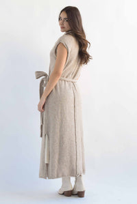 Fashion Styled Chaleco largo punto Arena