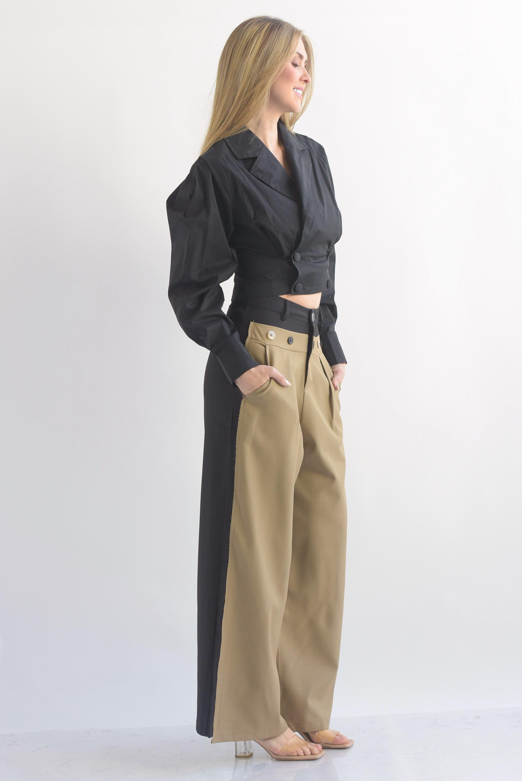 Pantalón doble en sobreposición