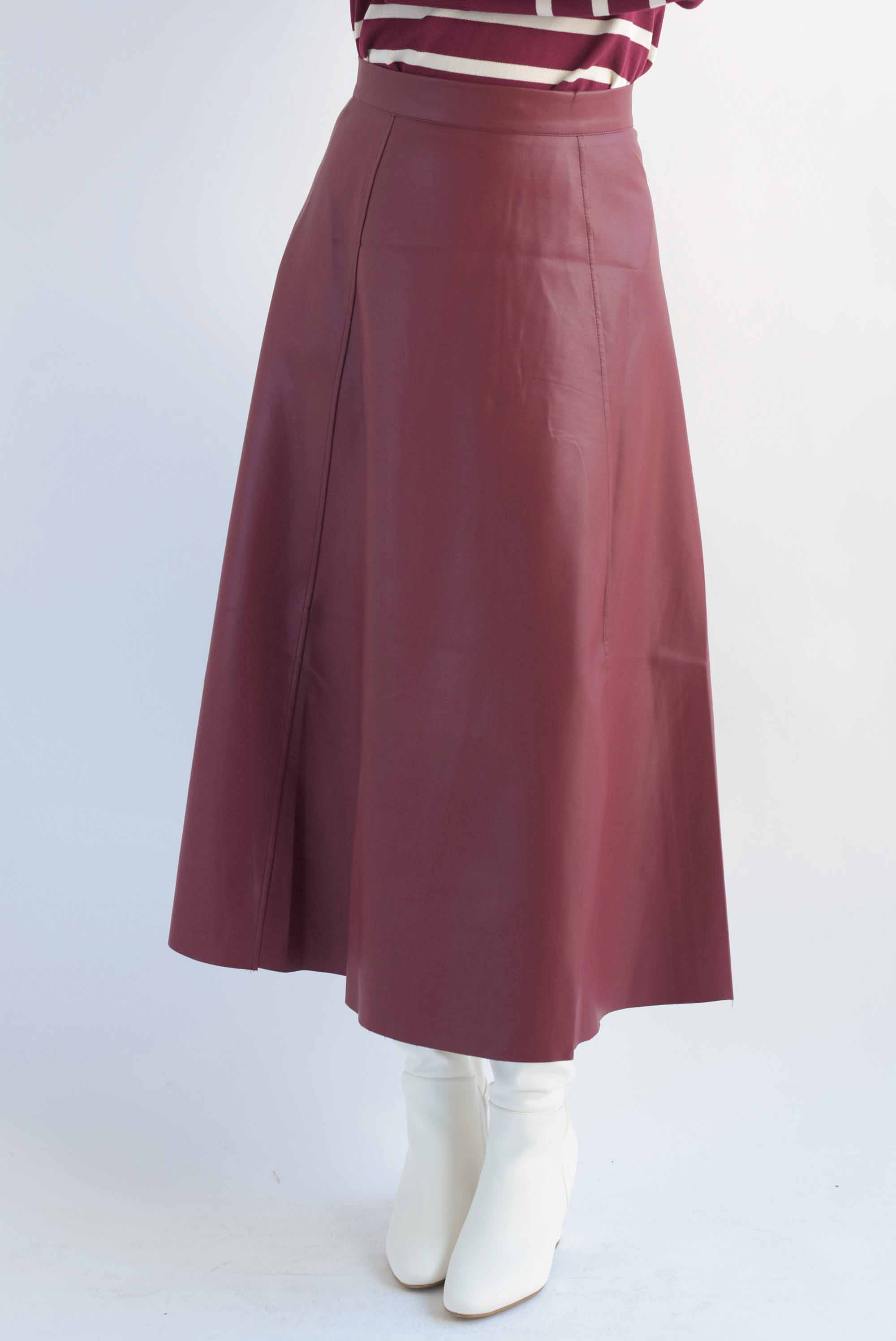 Falda vinipiel corte A Vino