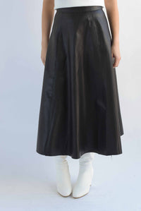 Fashion Styled Falda vinipiel corte A Negro
