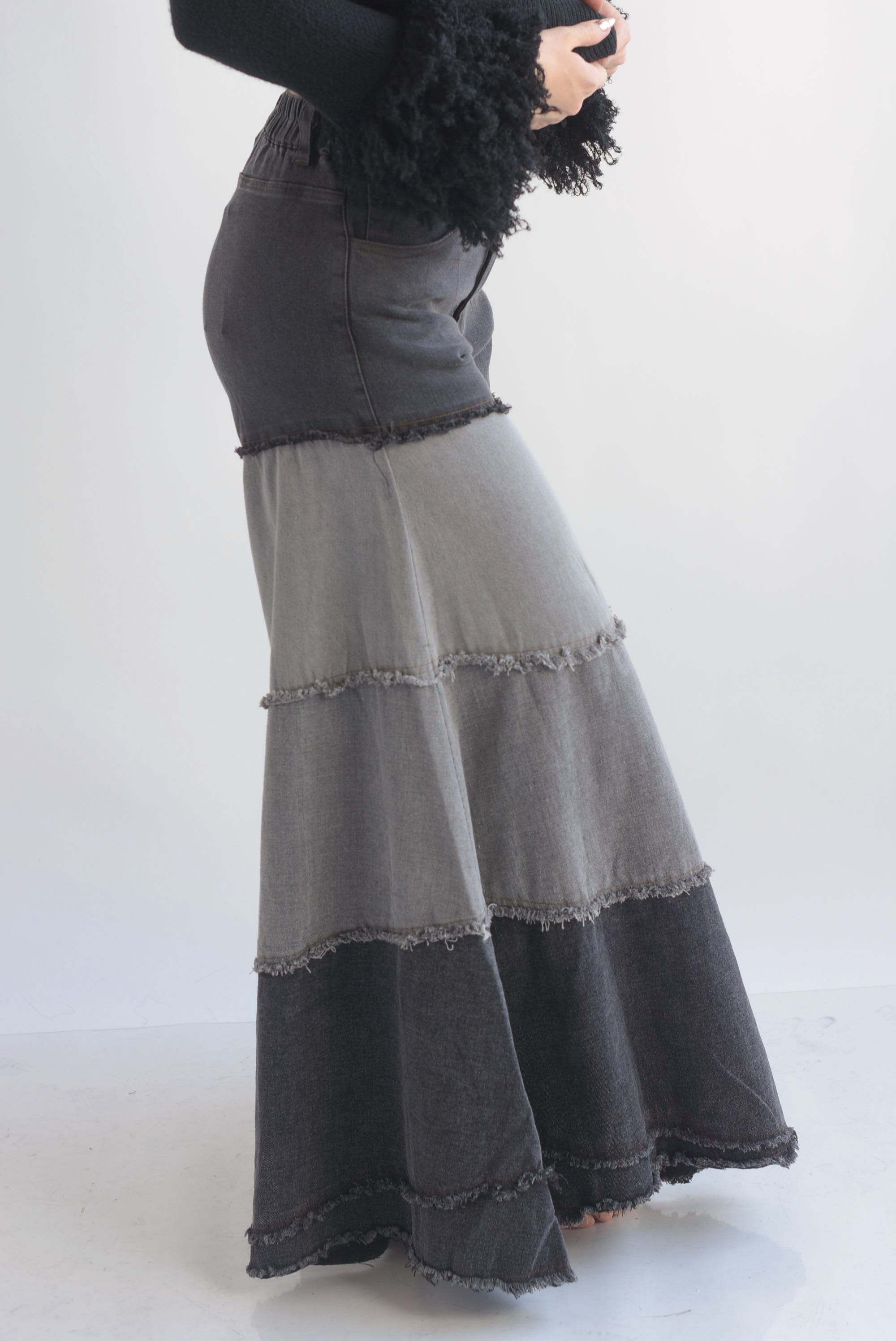 Jeans patchwork pata de elefante