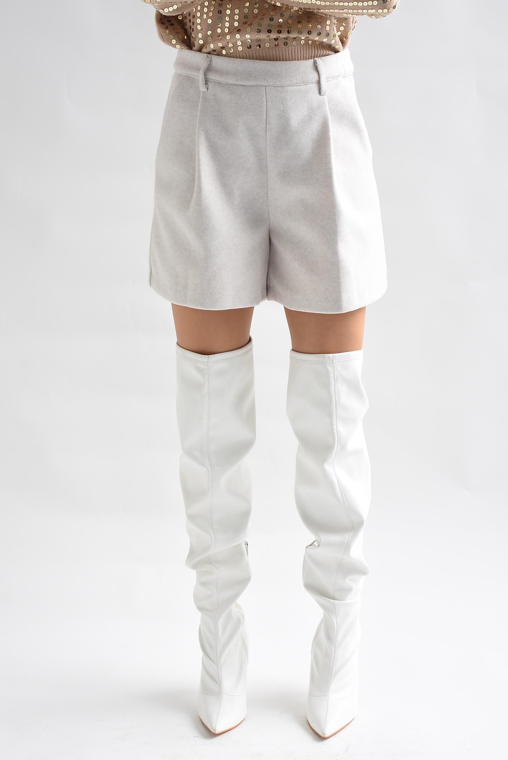 Short tipo fleece Ivory