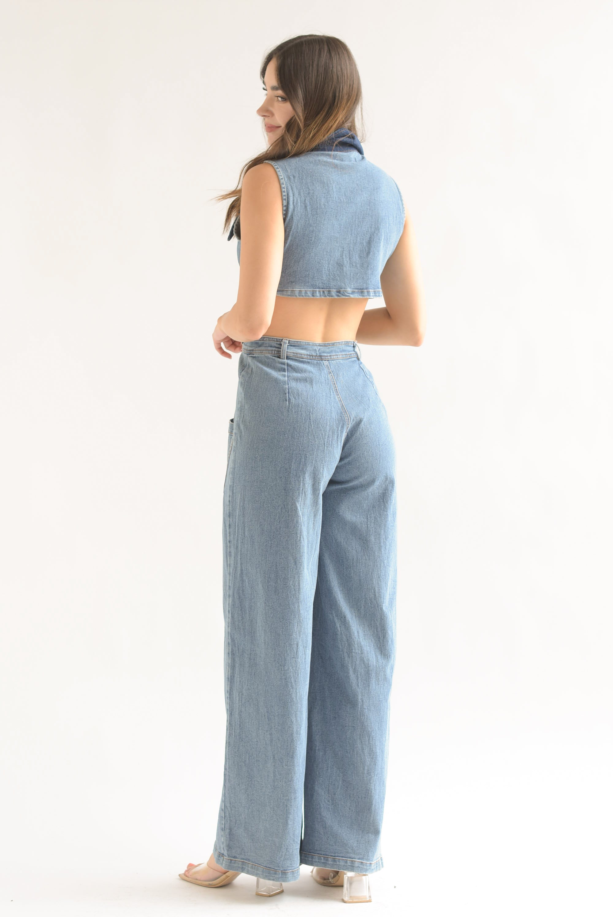Jumpsuit cut-out Denim Medium
