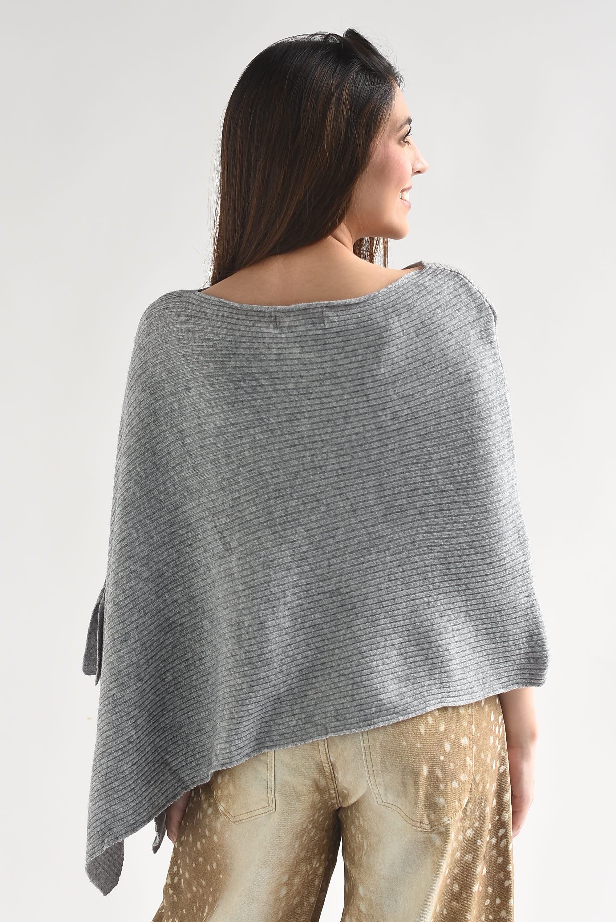 Capa poncho punto canalé