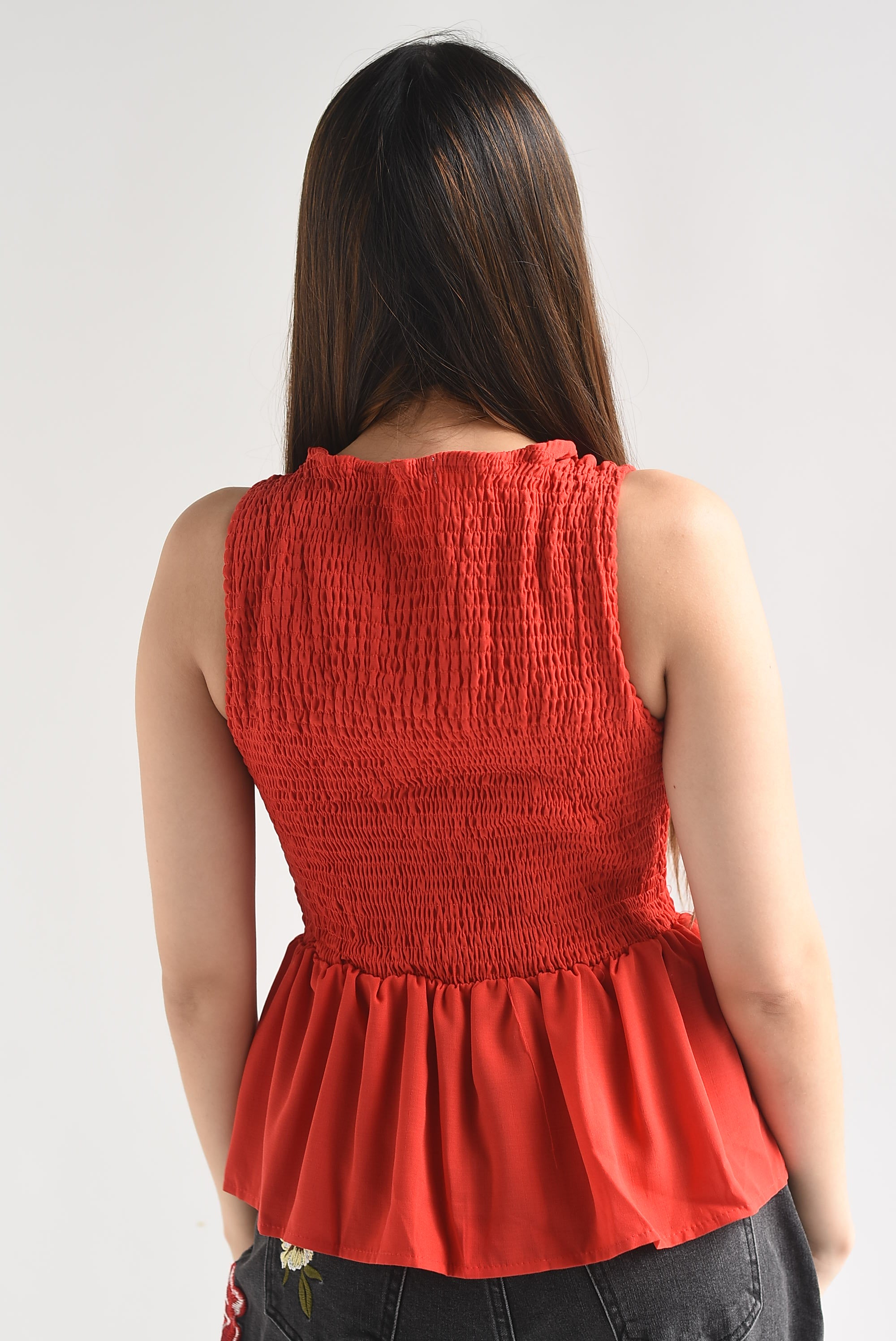 Blusa peplum lazos
