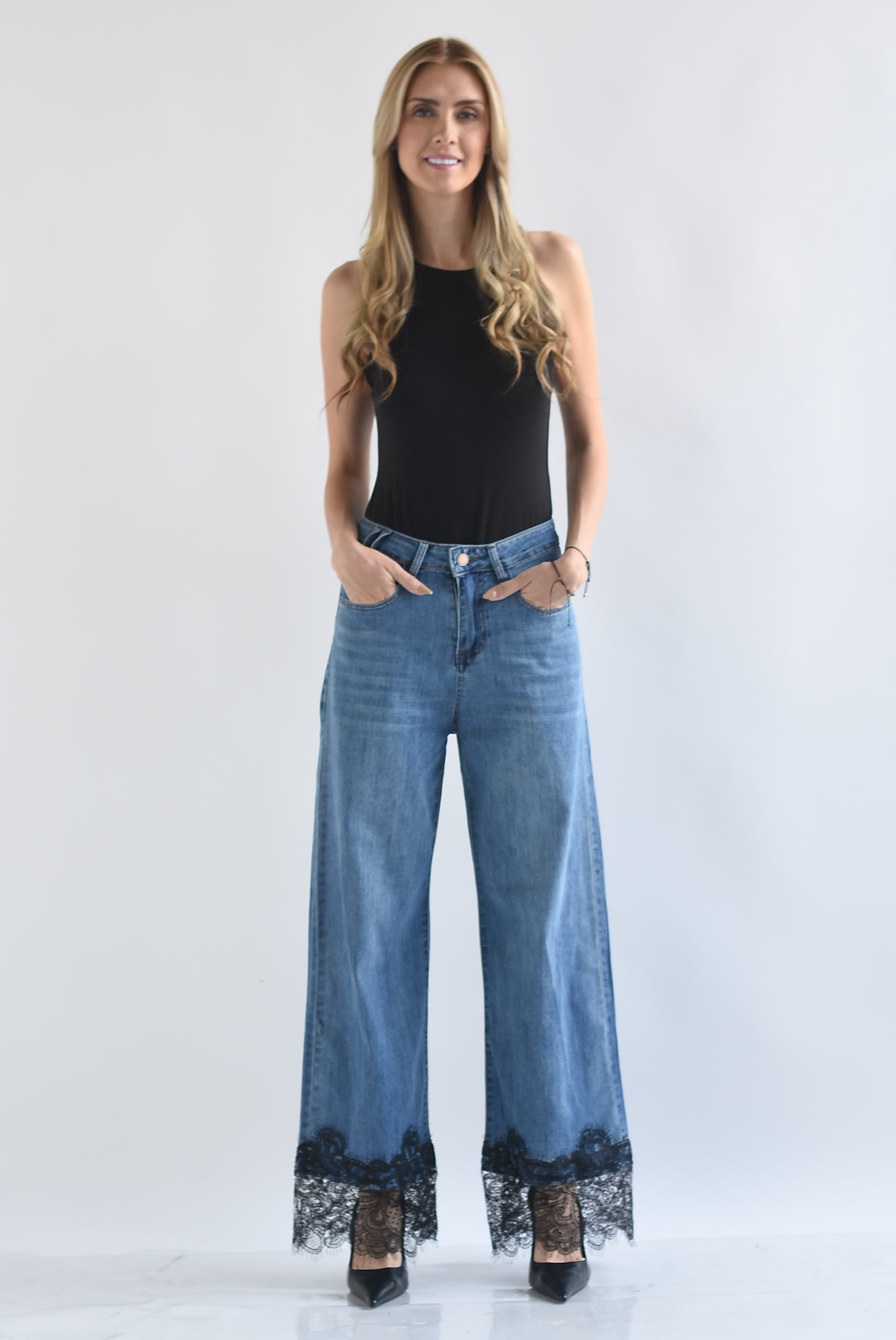 Jeans tobillo encaje