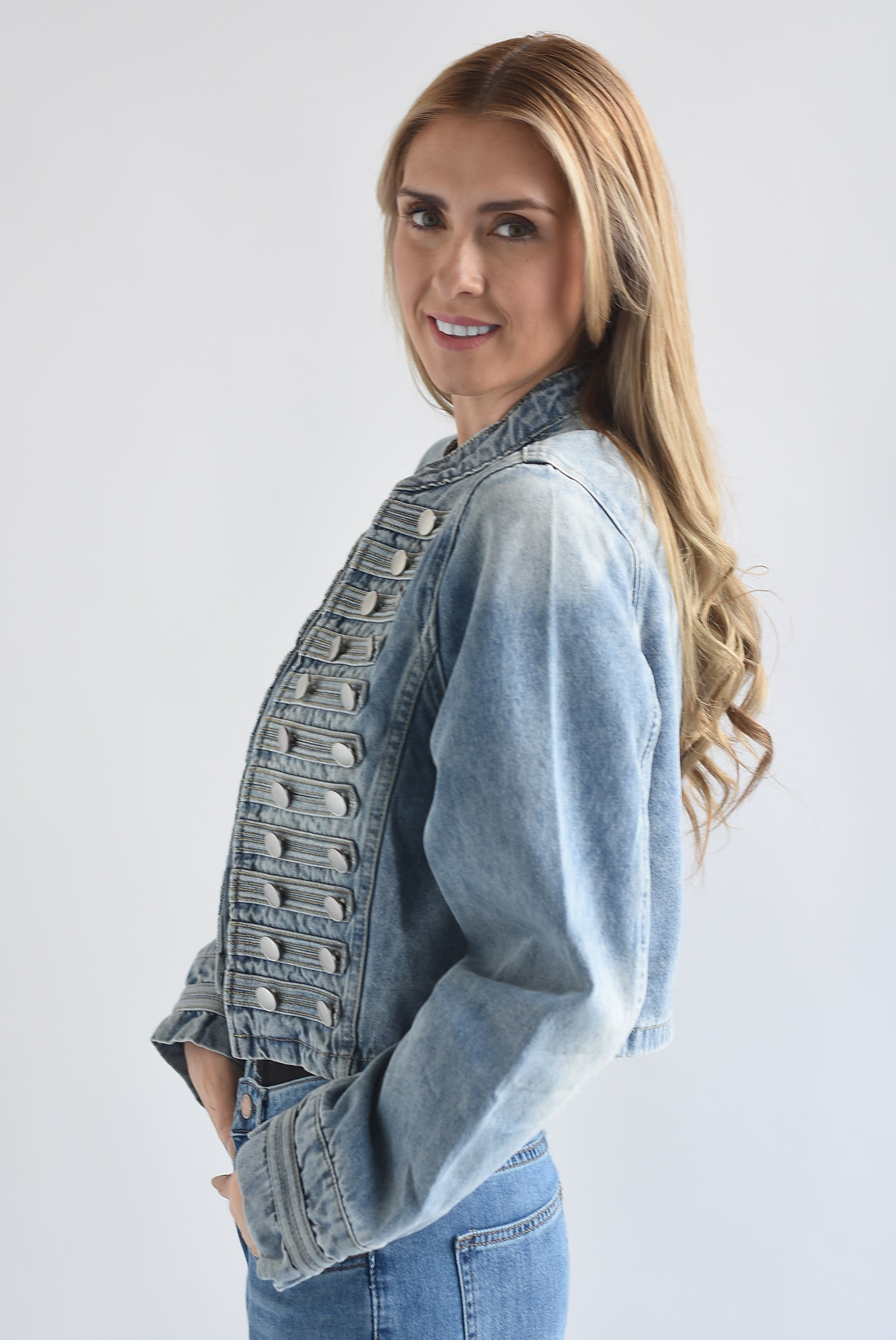Blazer militar Denim