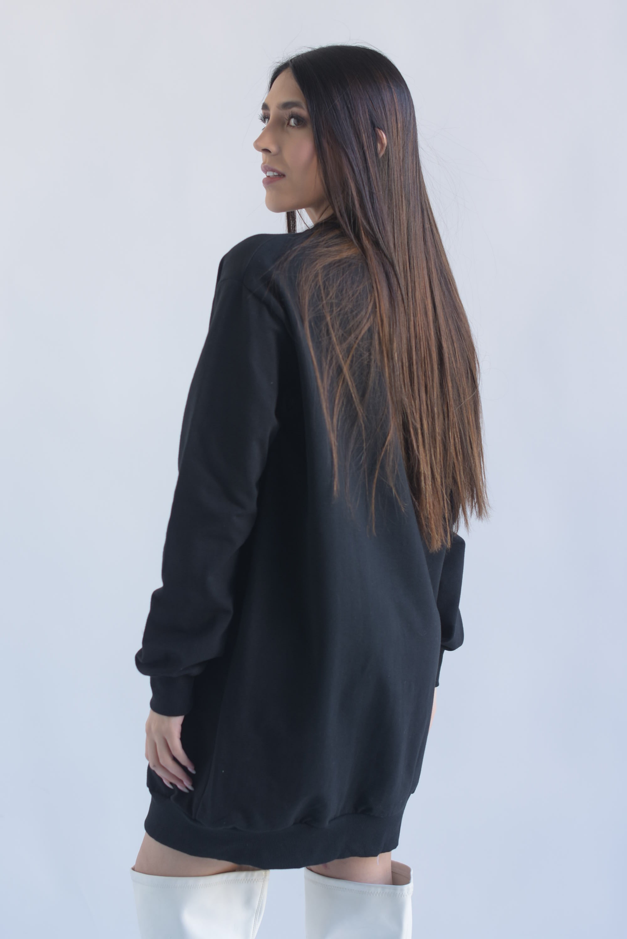 Sudadera vestido corset encaje