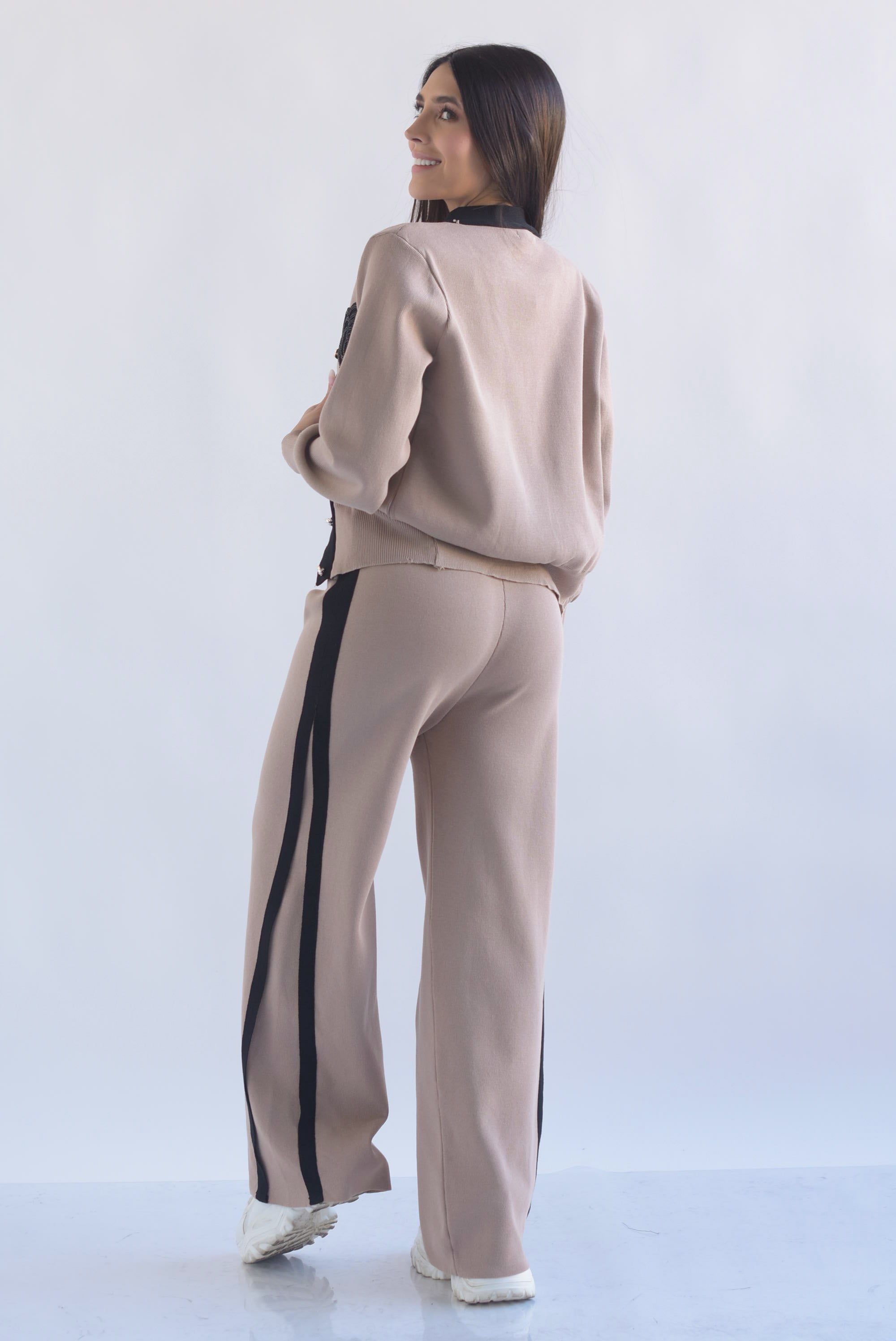 Set Pantalón track y Cárdigan Camelia punto
