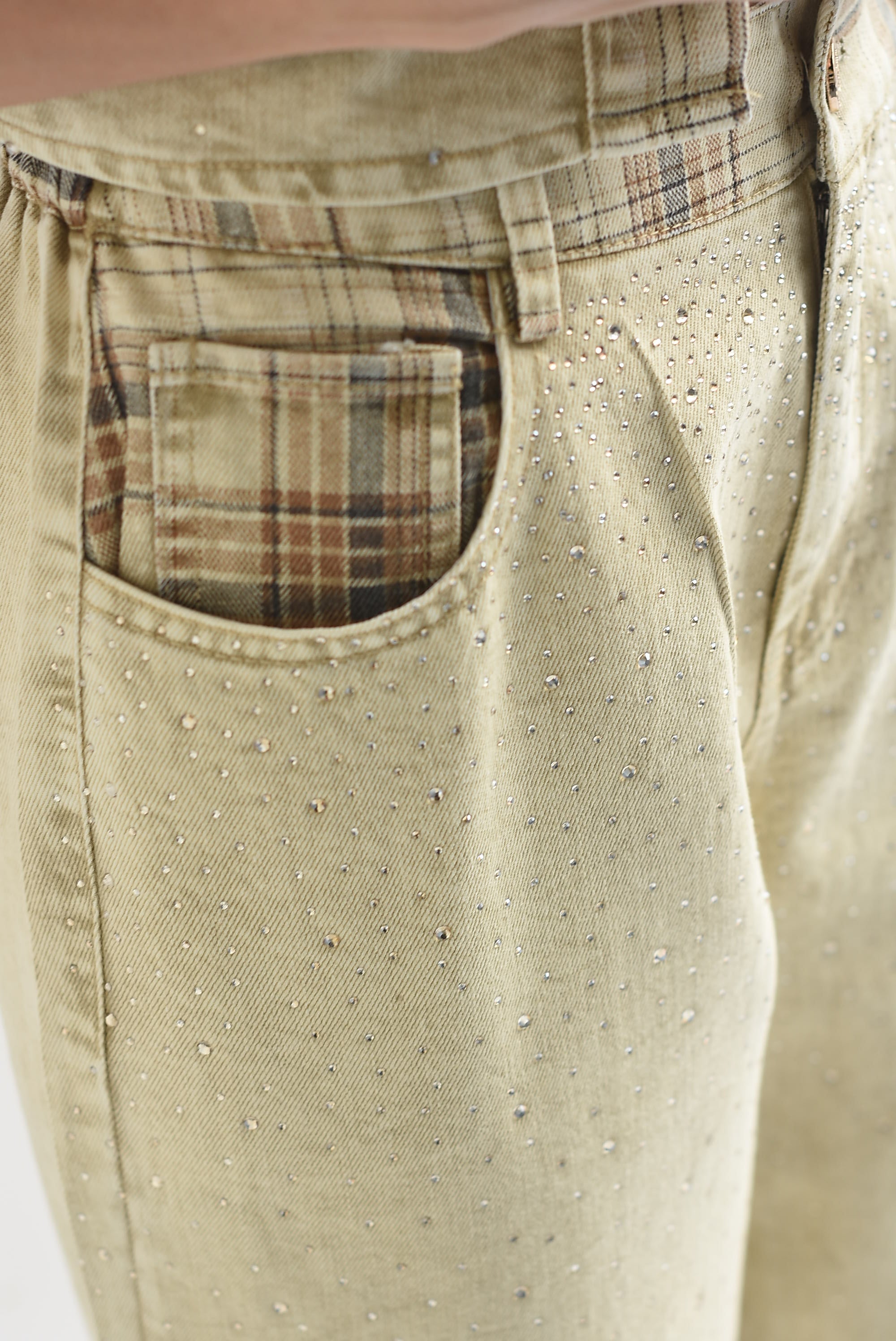 Set Jeans y Blusa Chaleco cuadros y brillos