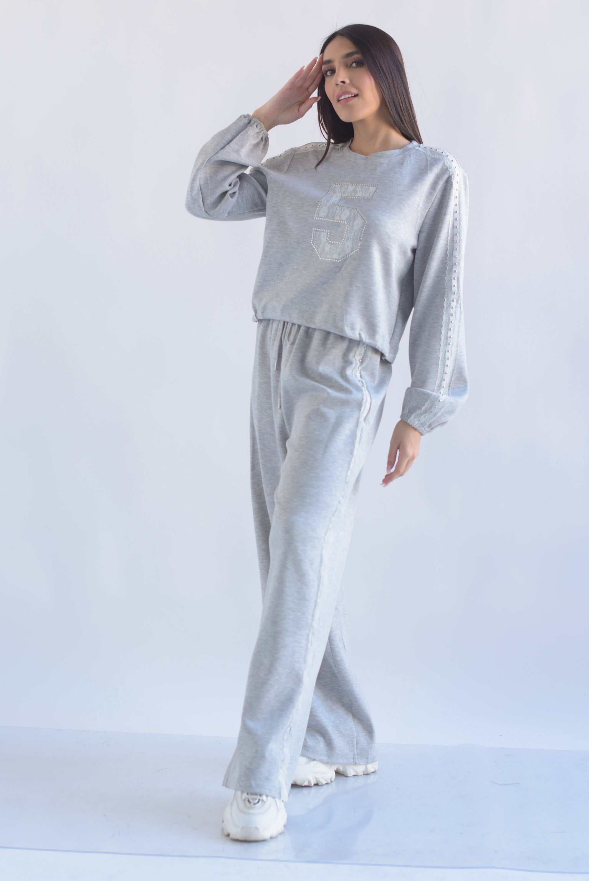 Set Pantalón y Sudadera #5 track encaje