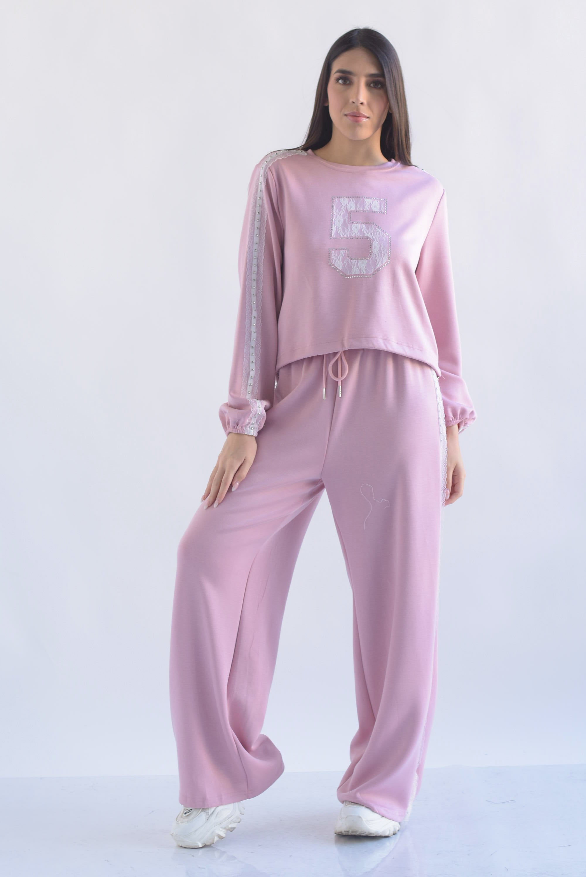 Set Pantalón y Sudadera #5 track encaje