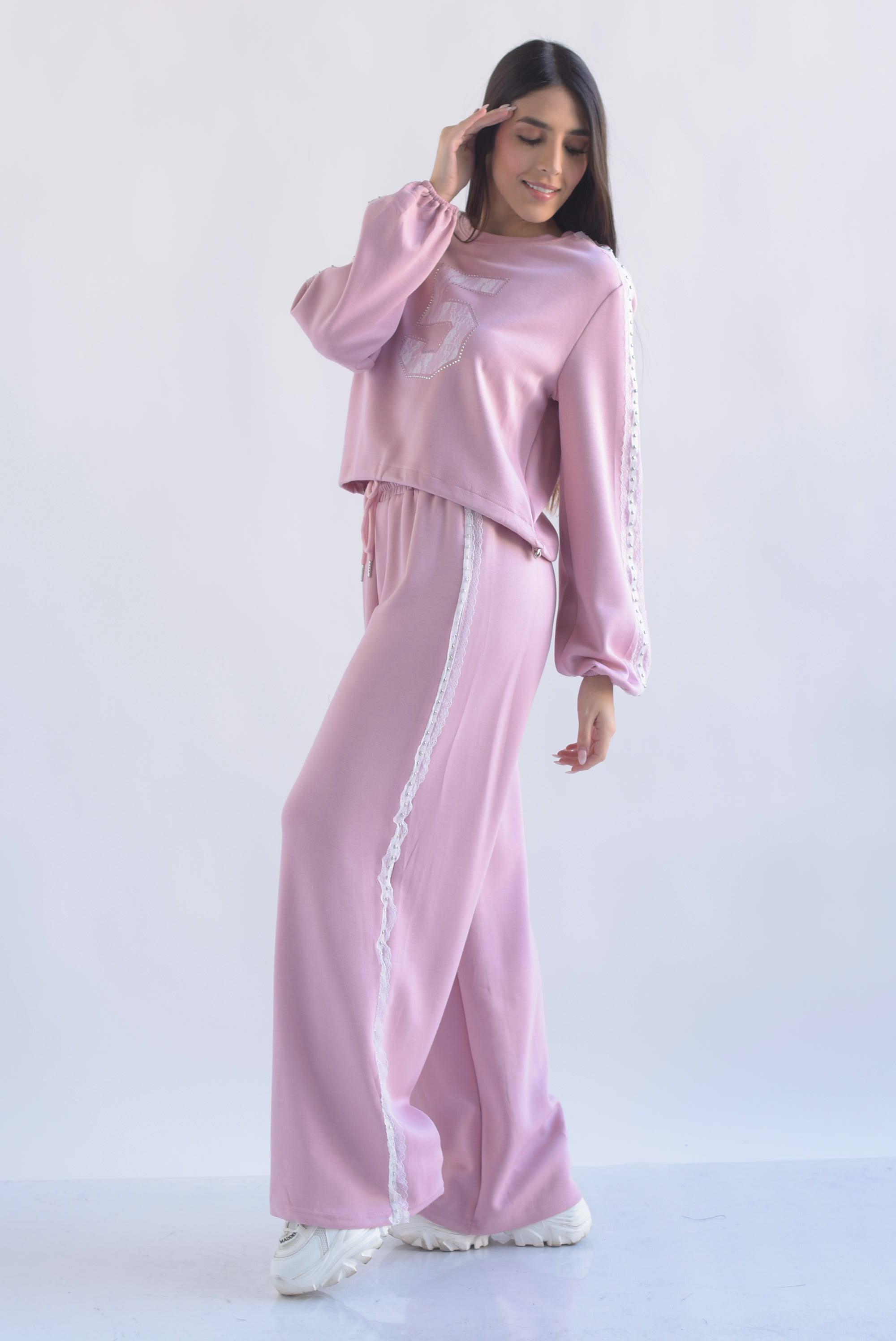 Set Pantalón y Sudadera #5 track encaje