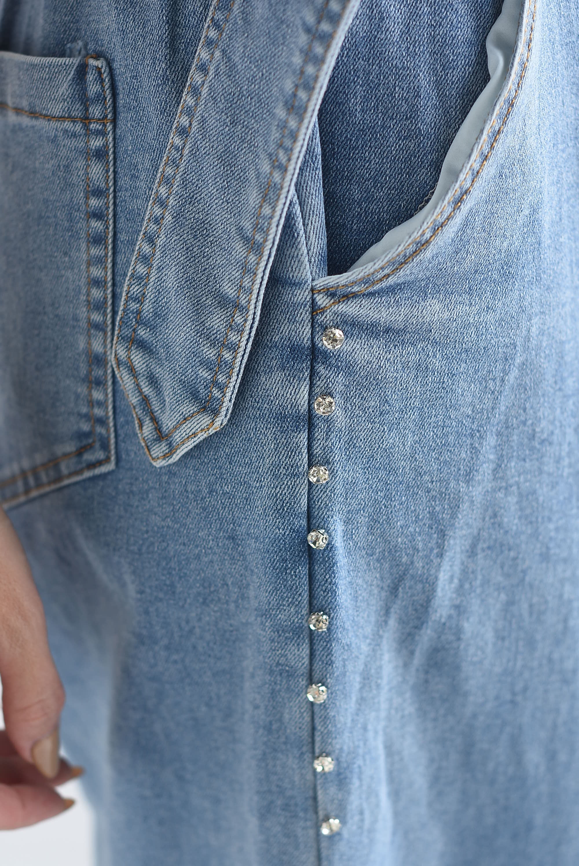 Set Jeans globo y Capa brillos