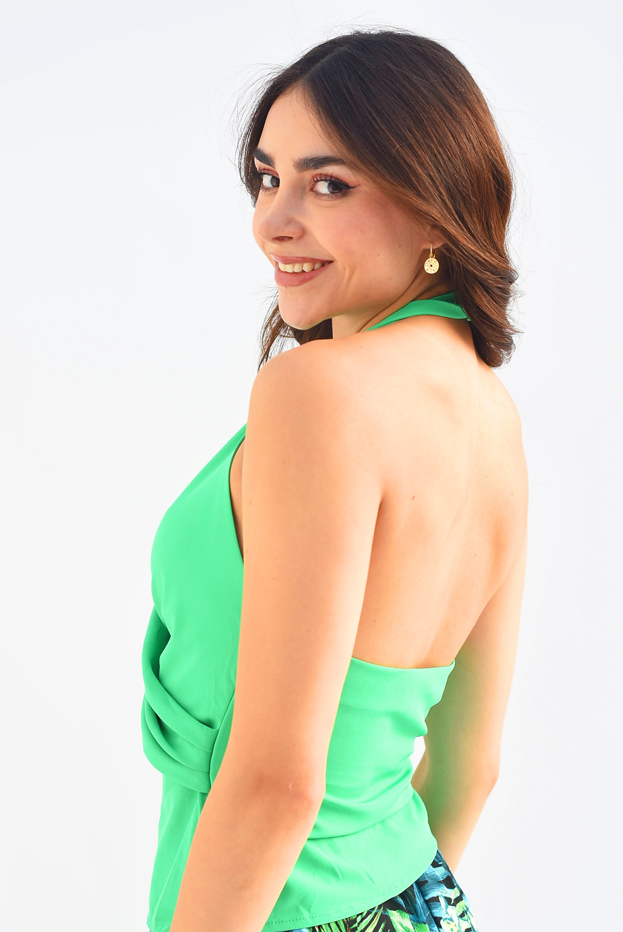 Blusa halter Verde