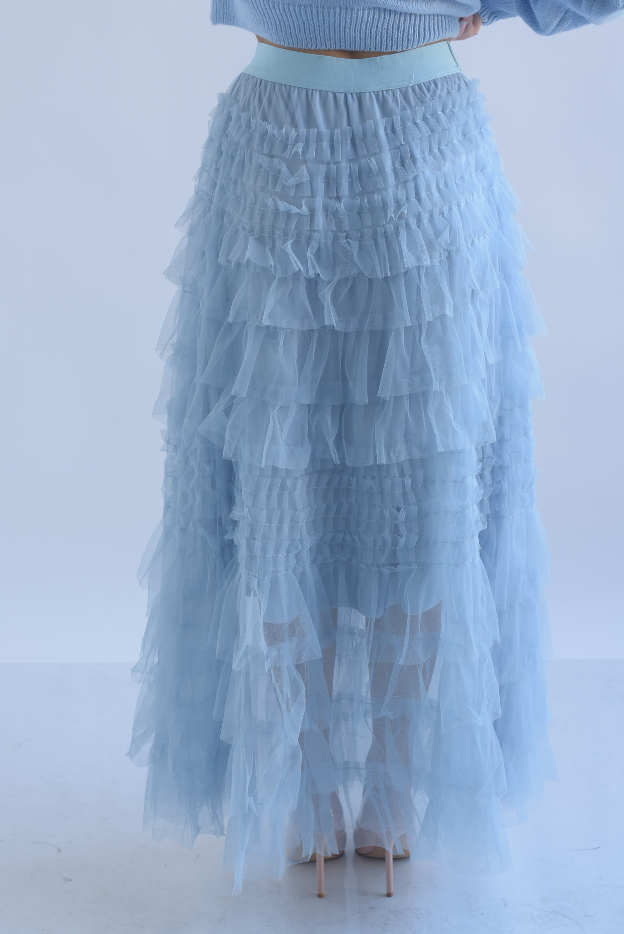 Falda tiras y olanes tulle