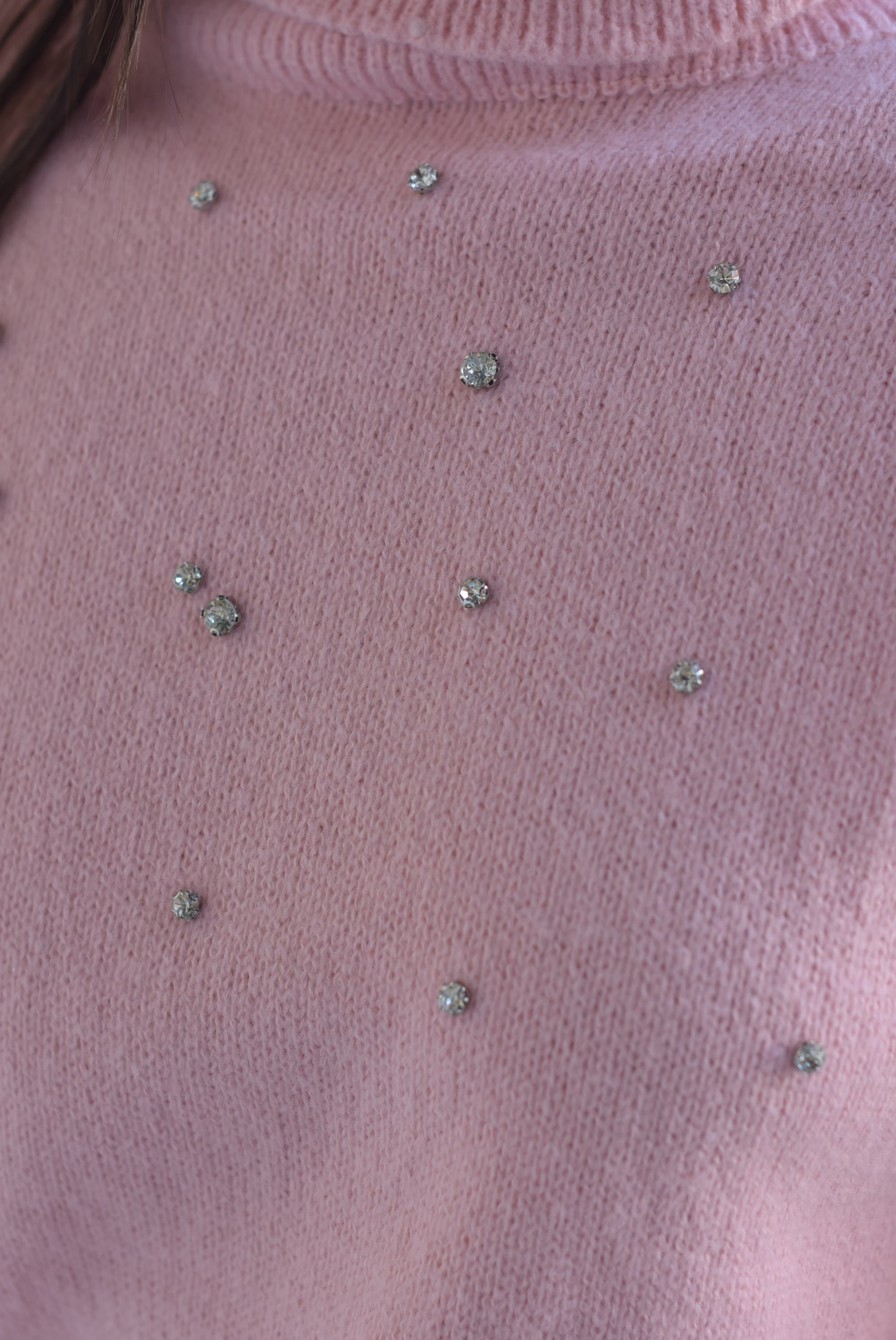 Sweater cuello alto brillos