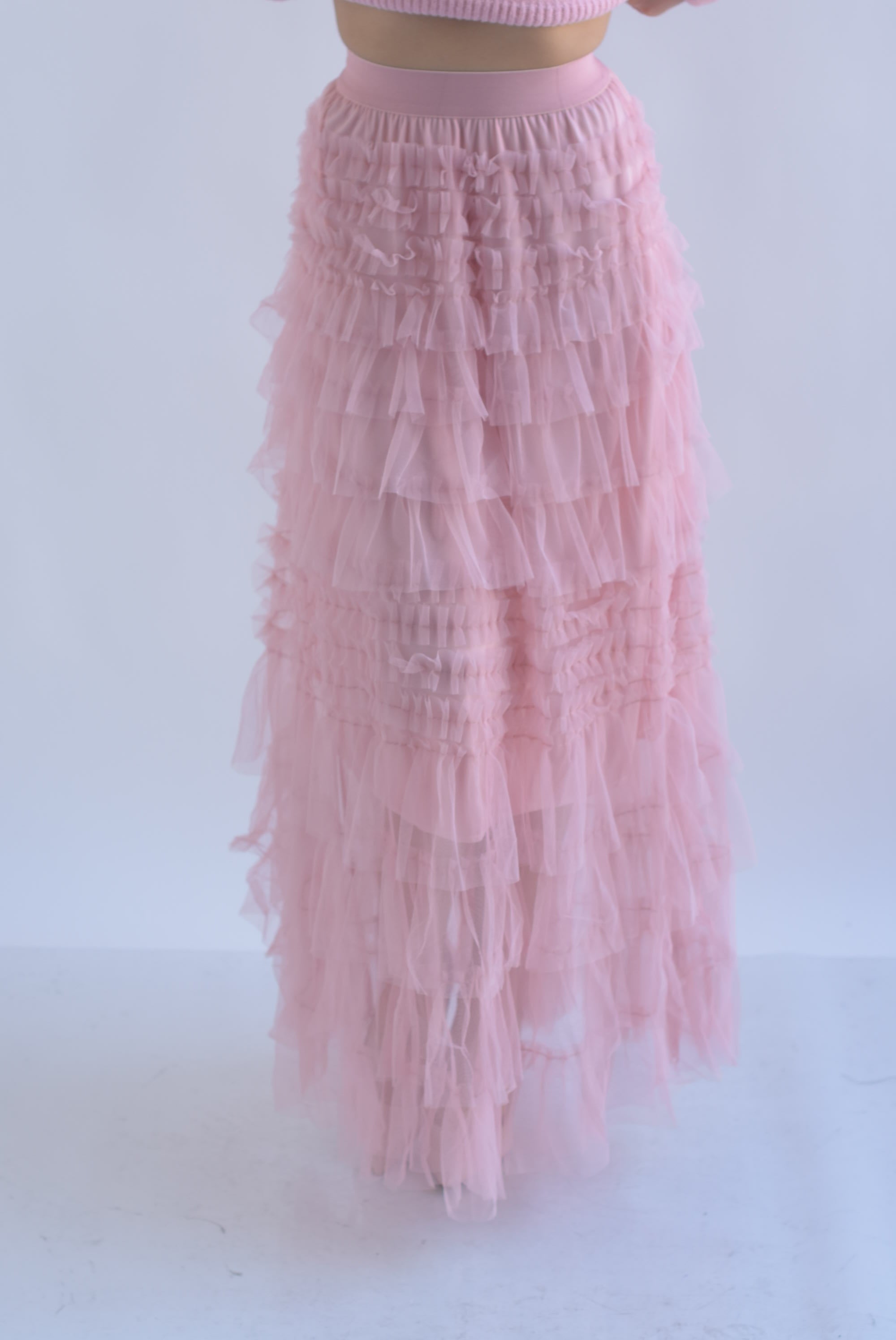 Falda tiras y olanes tulle