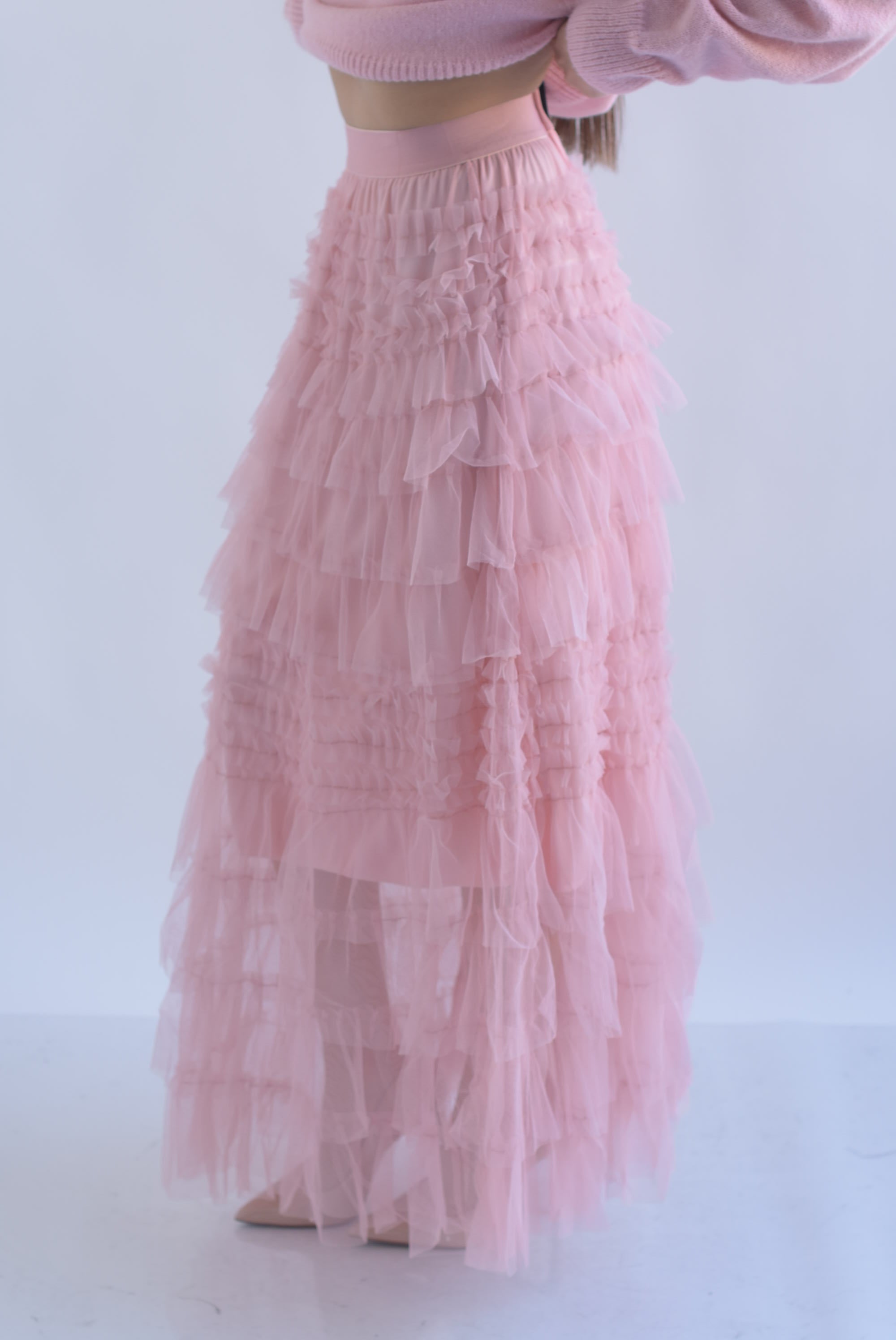 Falda tiras y olanes tulle