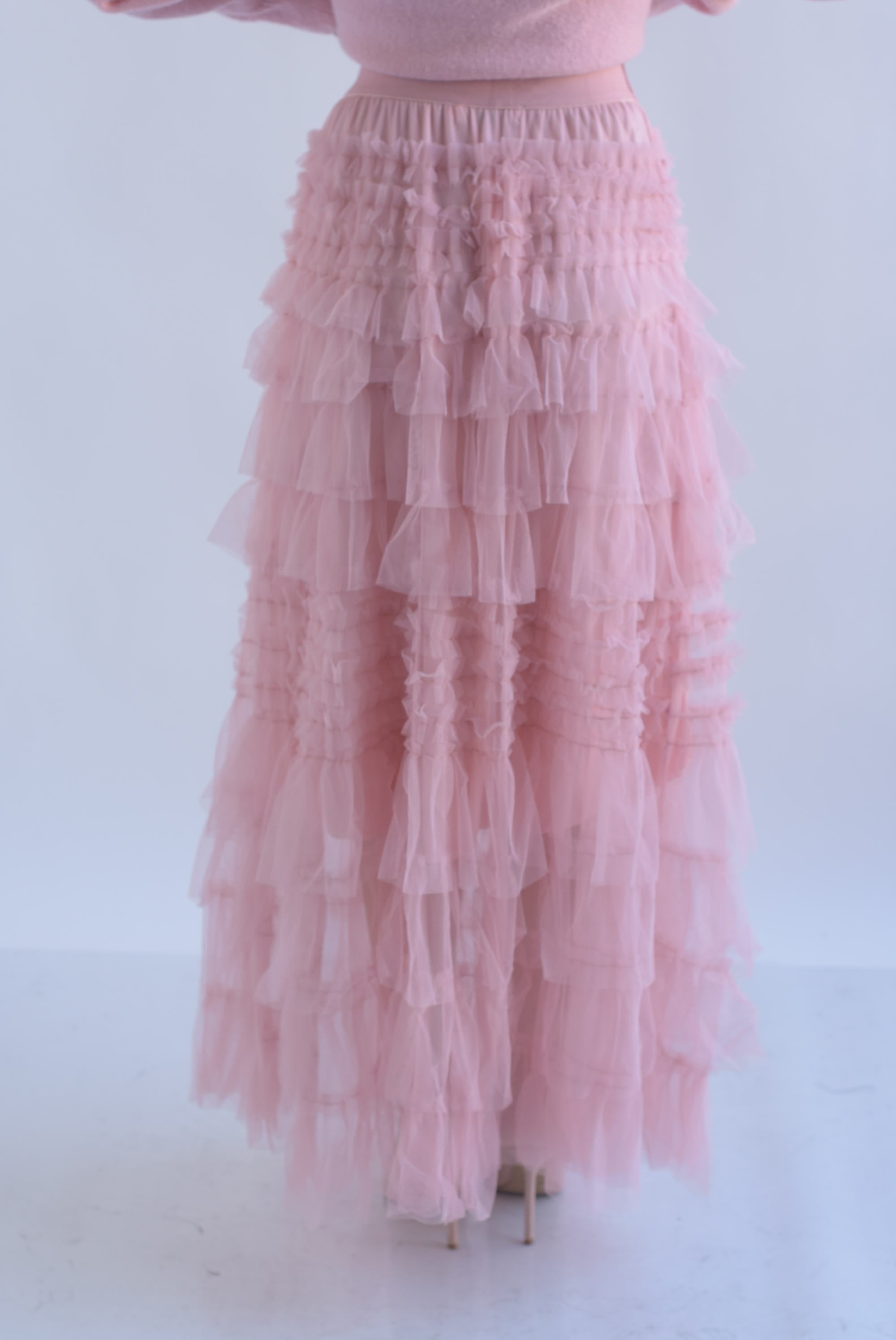 Falda tiras y olanes tulle