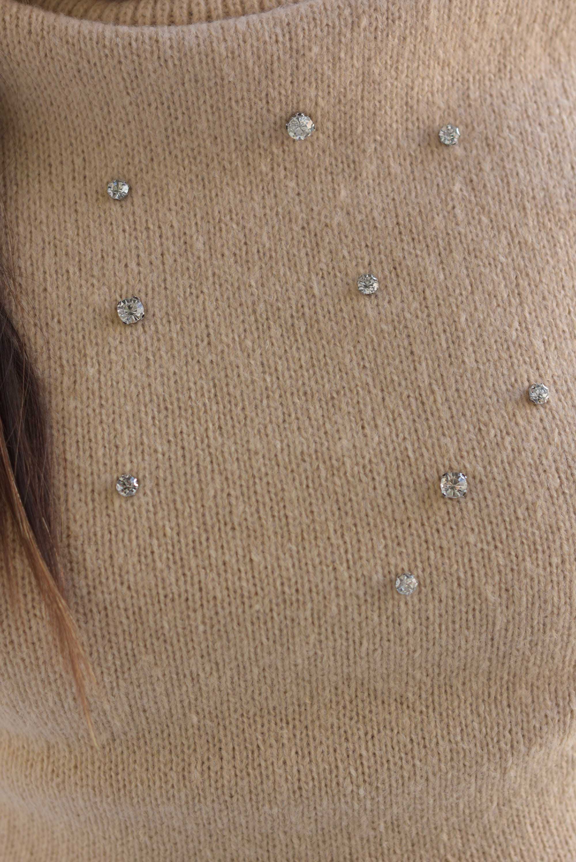 Sweater cuello alto brillos
