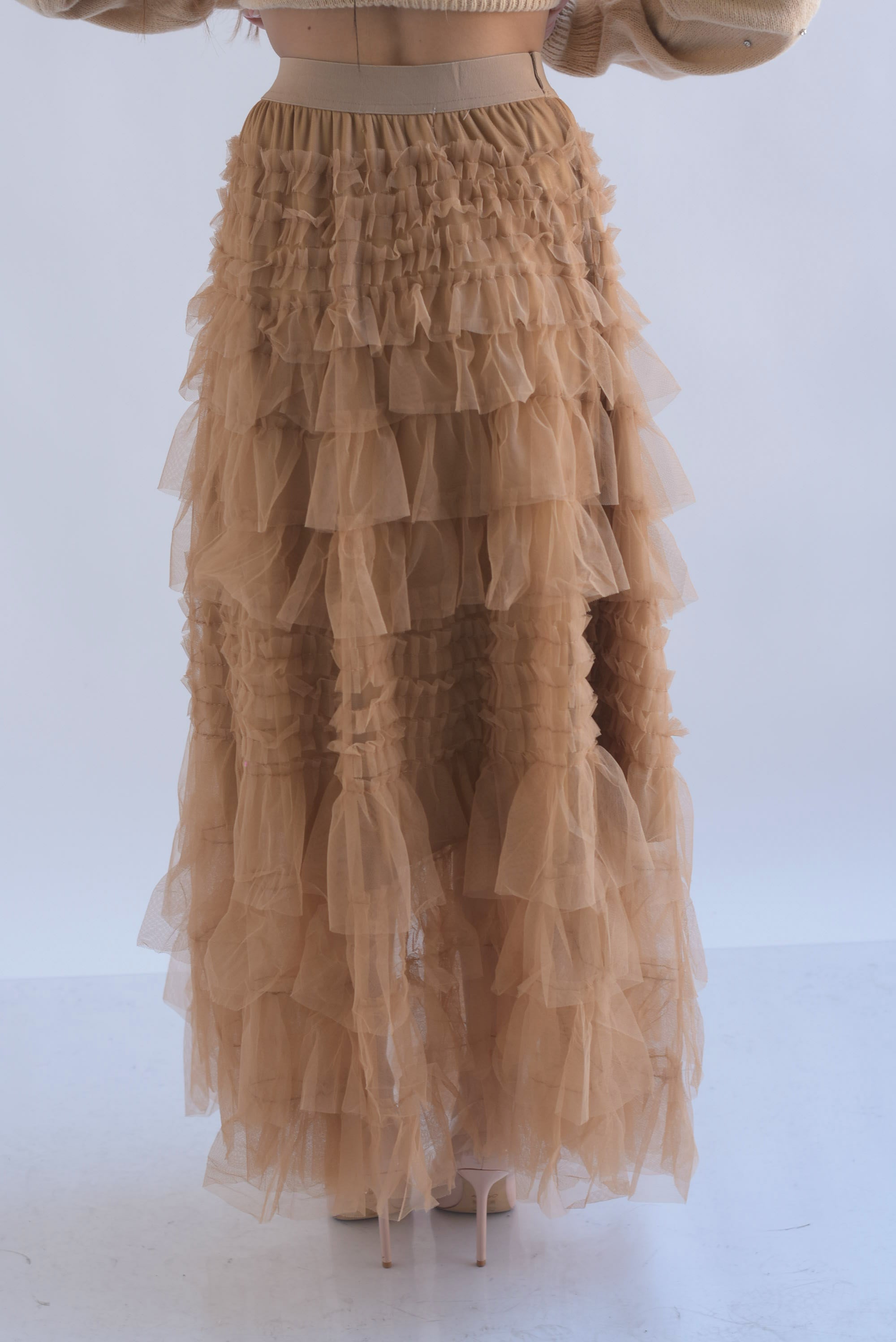 Falda tiras y olanes tulle