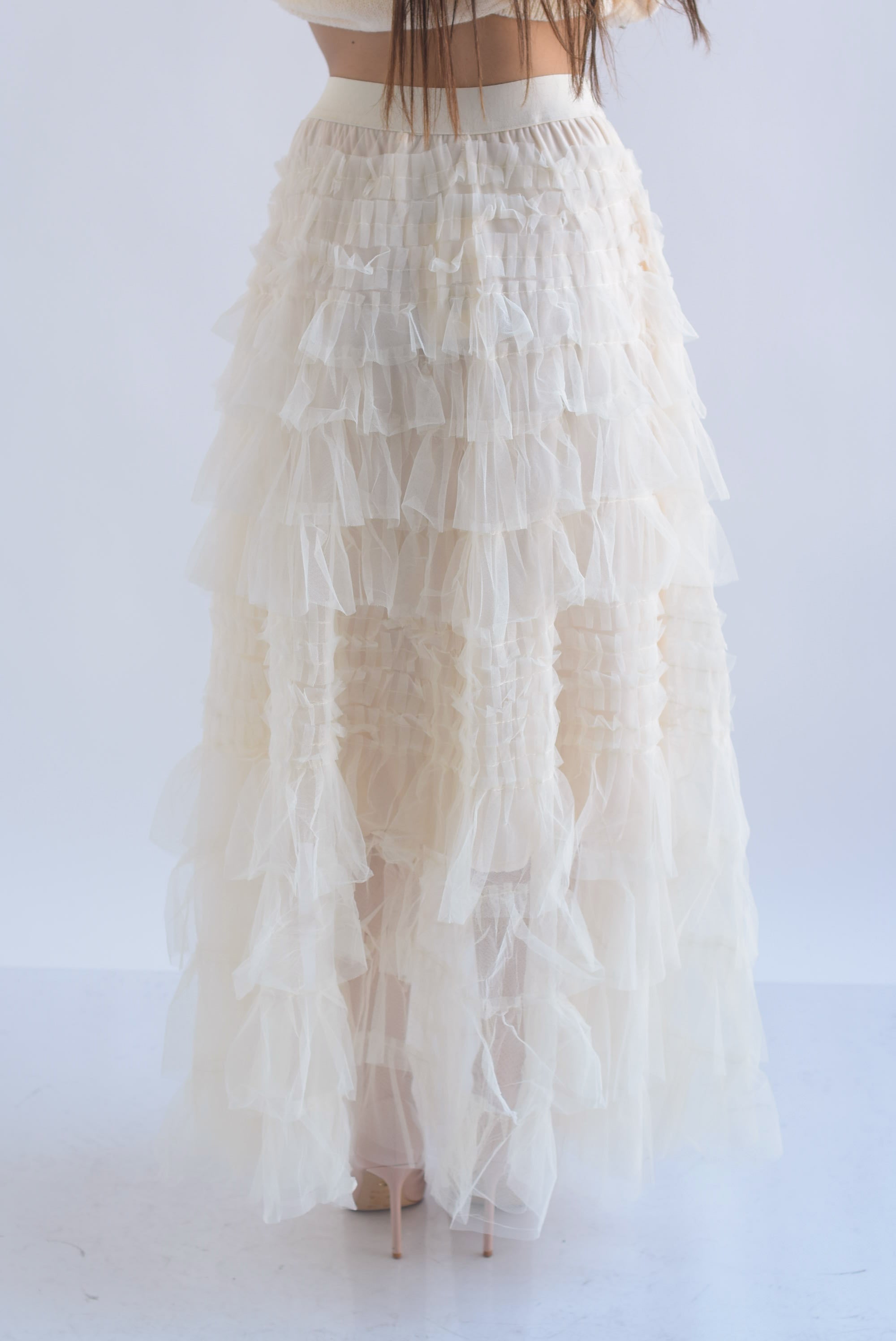 Falda tiras y olanes tulle