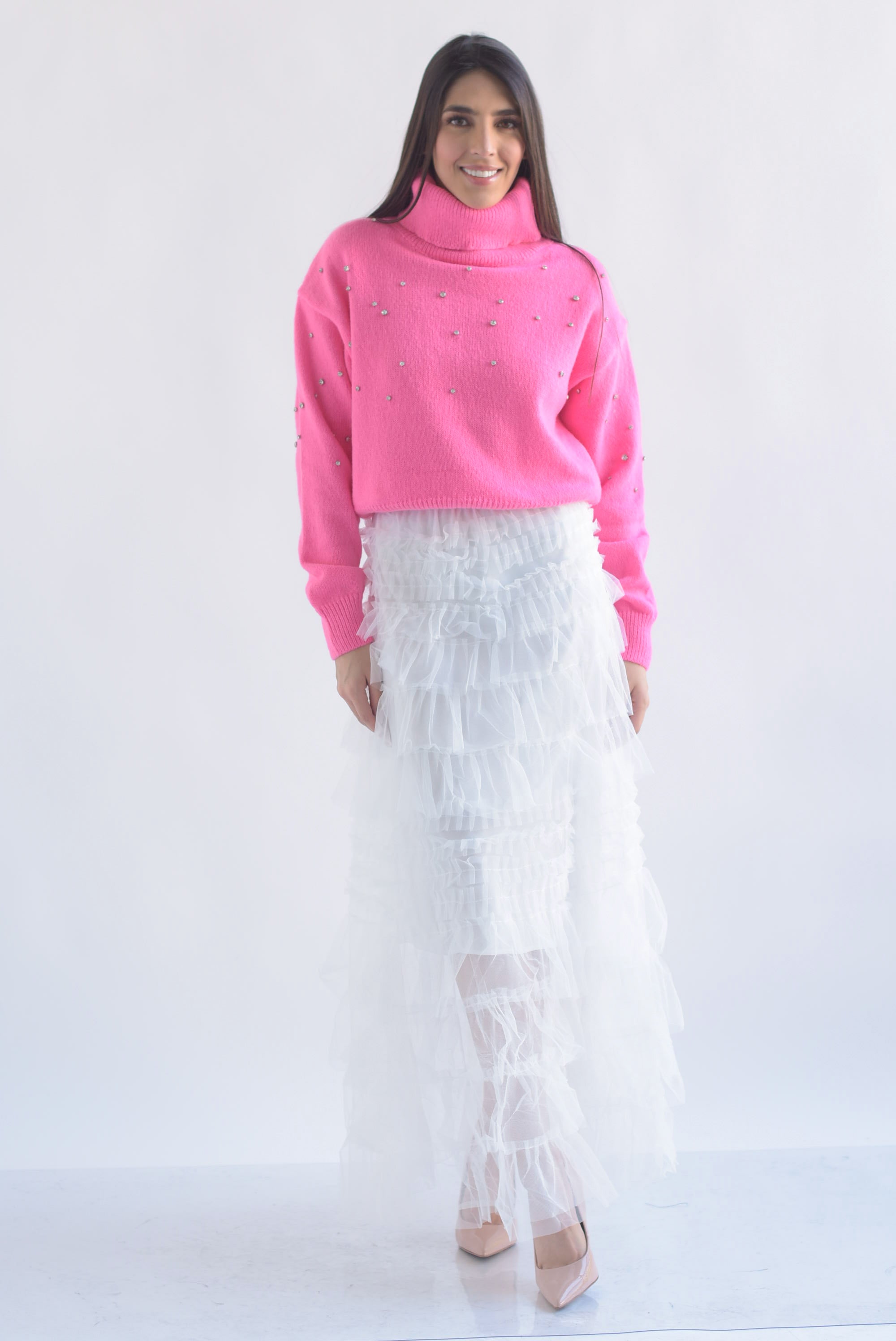 Falda tiras y olanes tulle