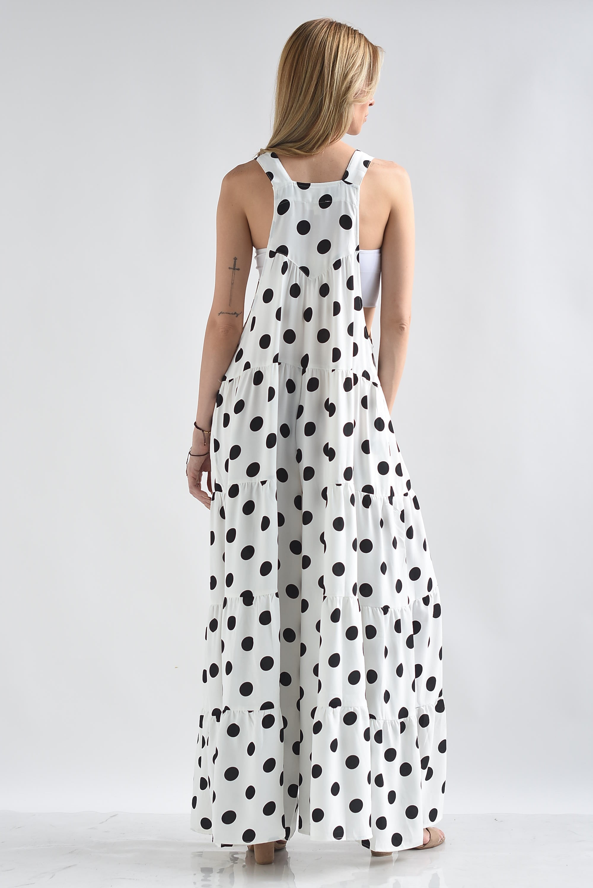 Overol pata de elefante polka dots