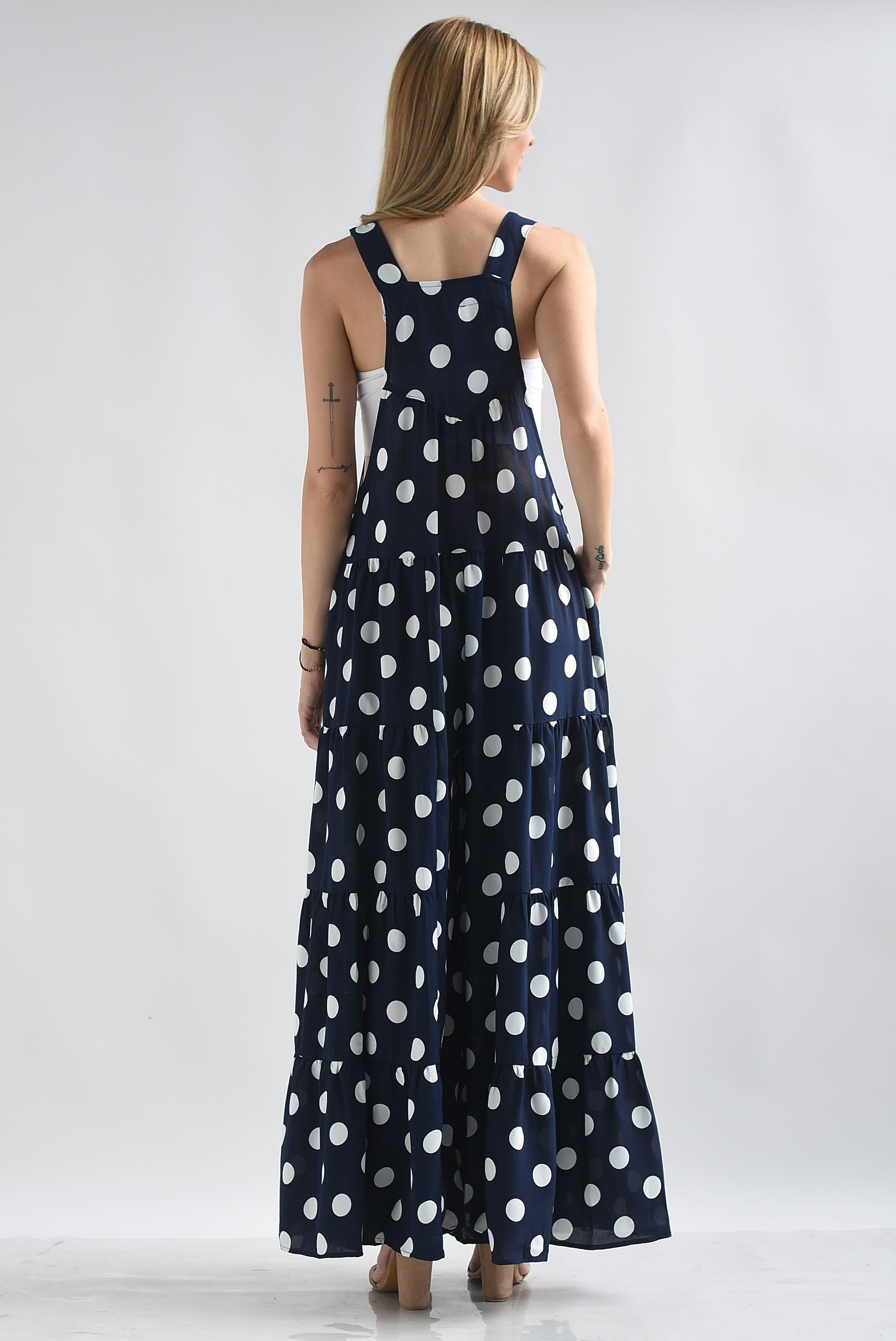 Overol pata de elefante polka dots
