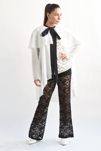 Fashion Styled Blusa lentejuela con capa gasa