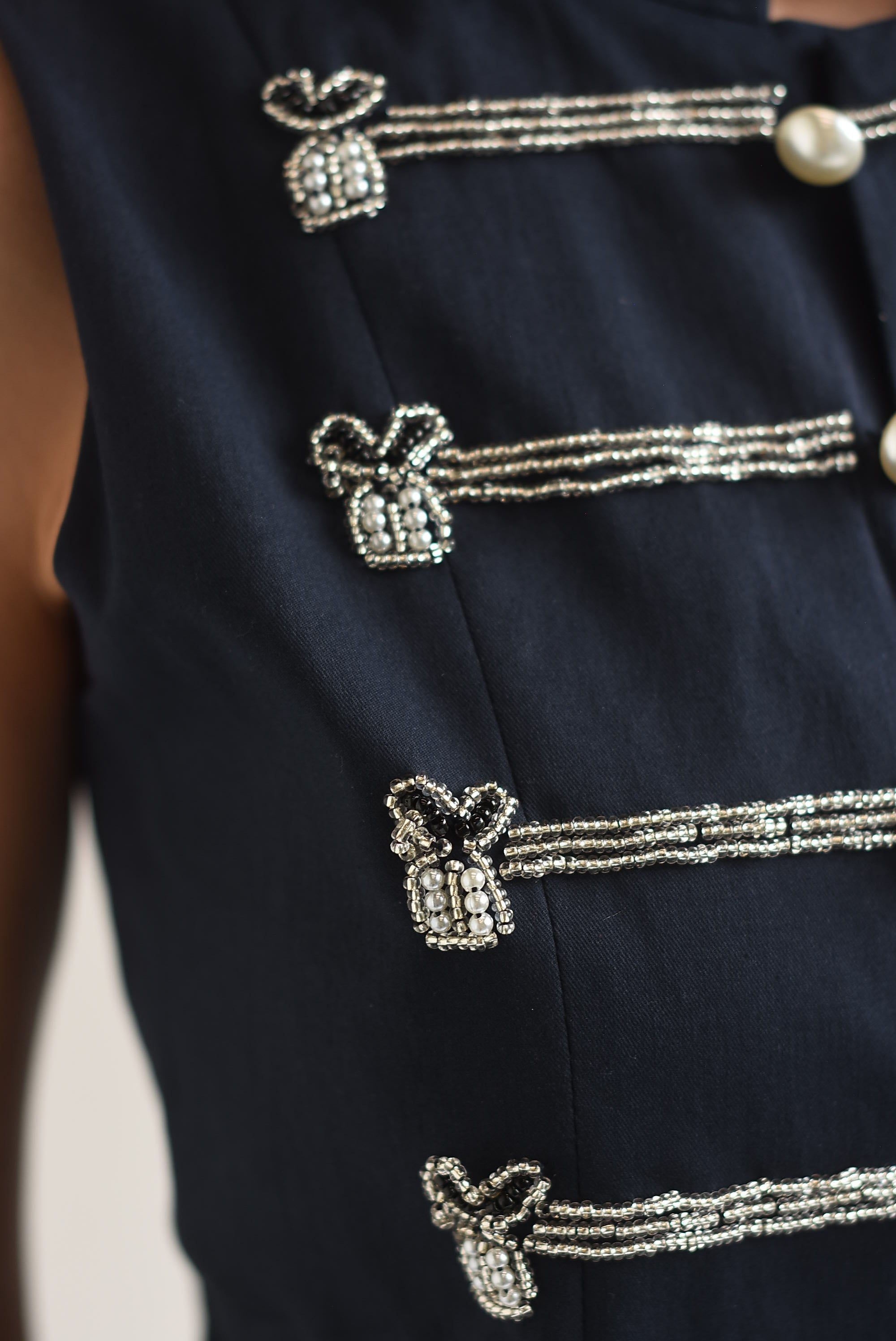 Chaleco militar Chinese perlas