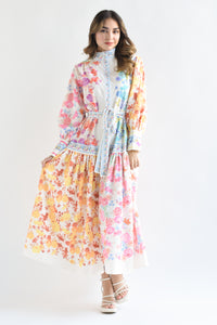 Fashion Styled Vestido largo Floral Multicolor