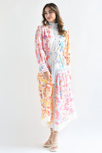 Fashion Styled Vestido largo Floral Multicolor