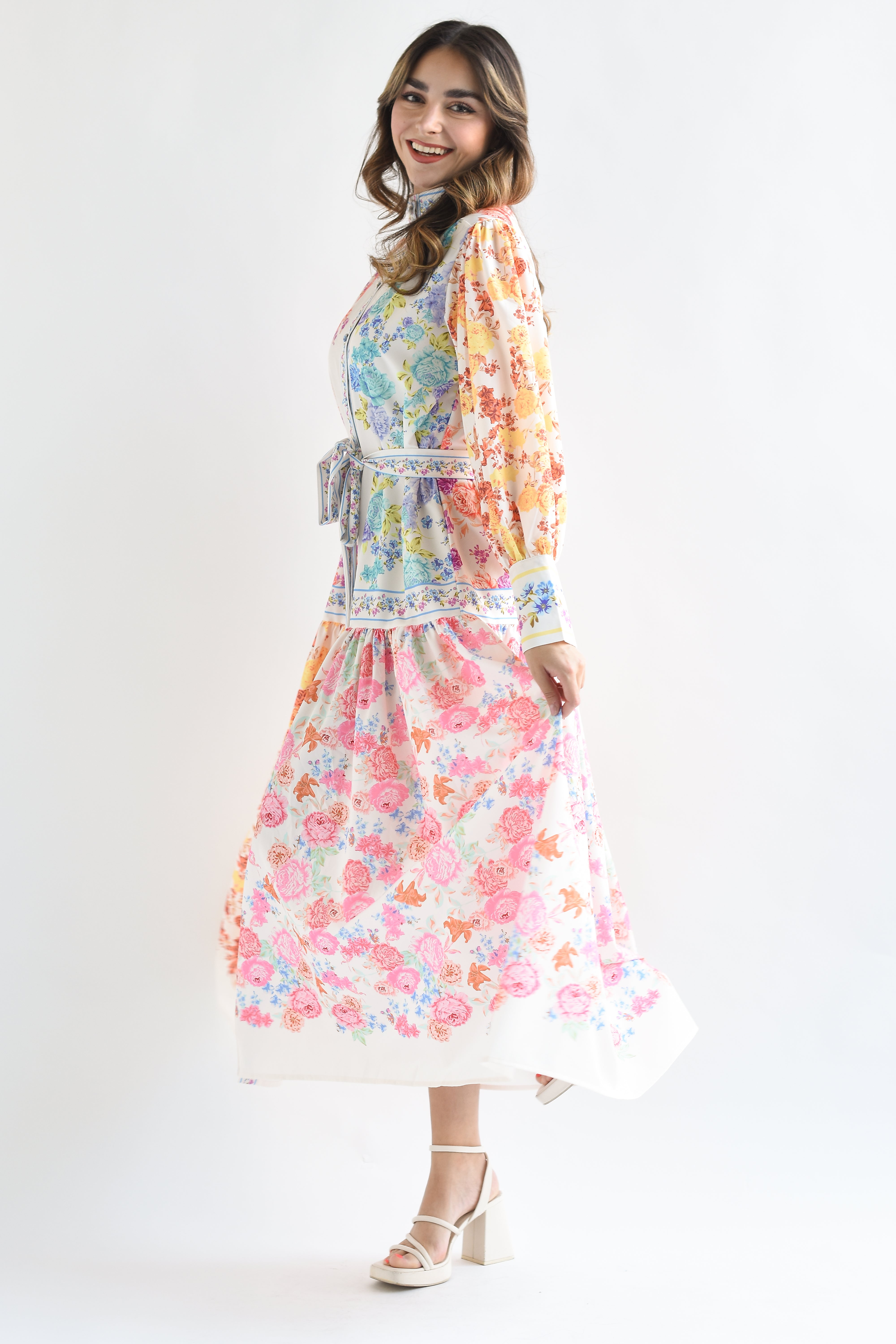 Vestido largo Floral Multicolor