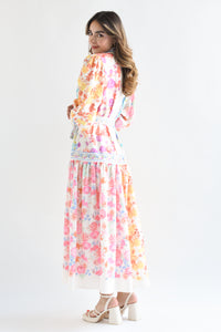 Fashion Styled Vestido largo Floral Multicolor