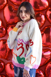 Fashion Styled Sweater filos corazones multicolor