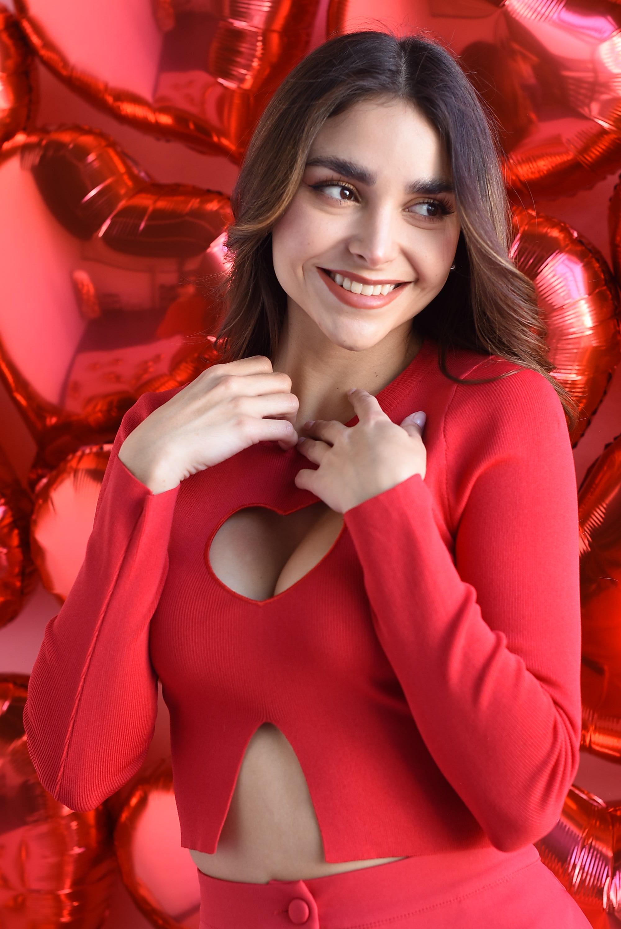 Blusa cut-out corazón Rojo