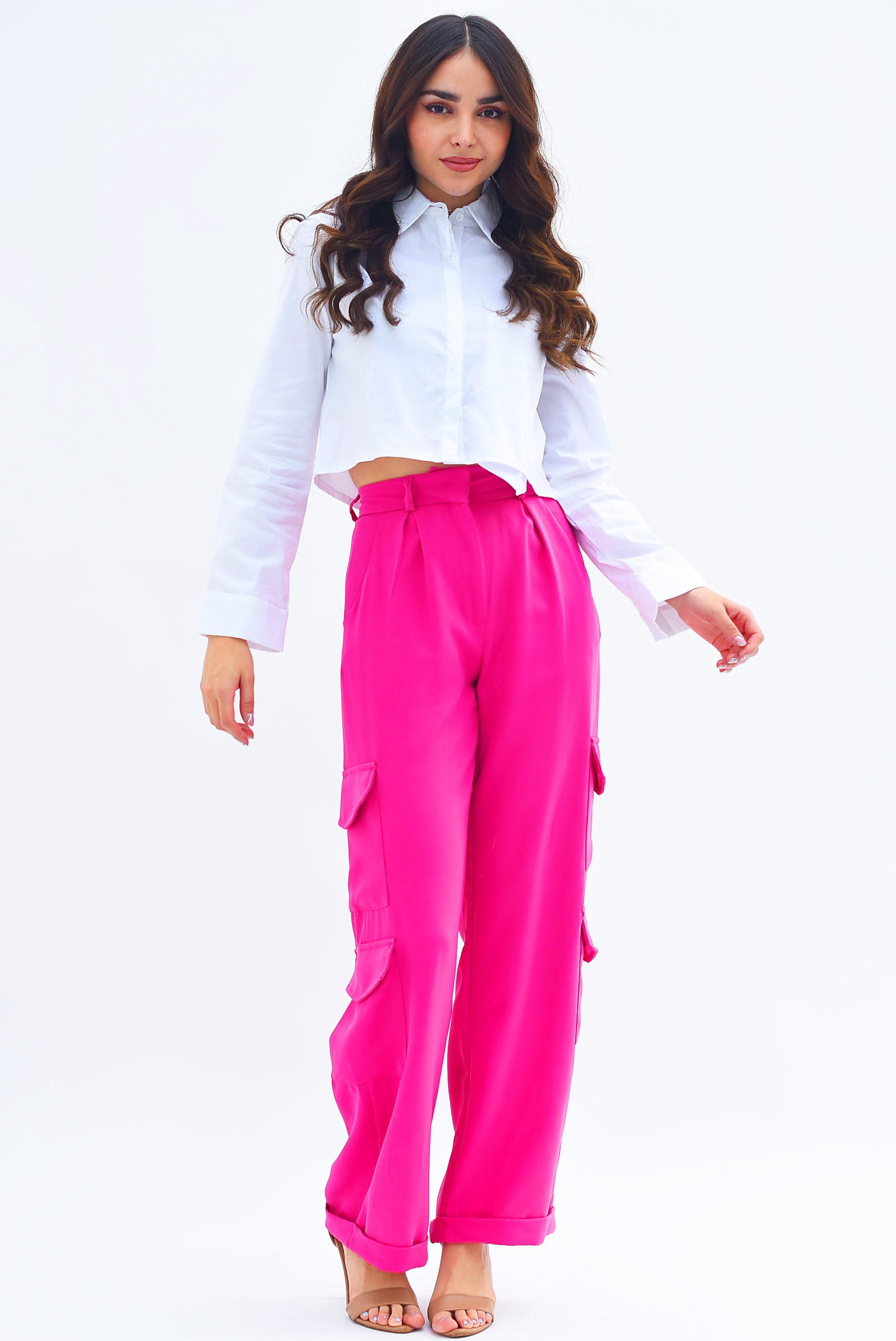 Pantalón de vestir cargo doble bolsa Fiusha