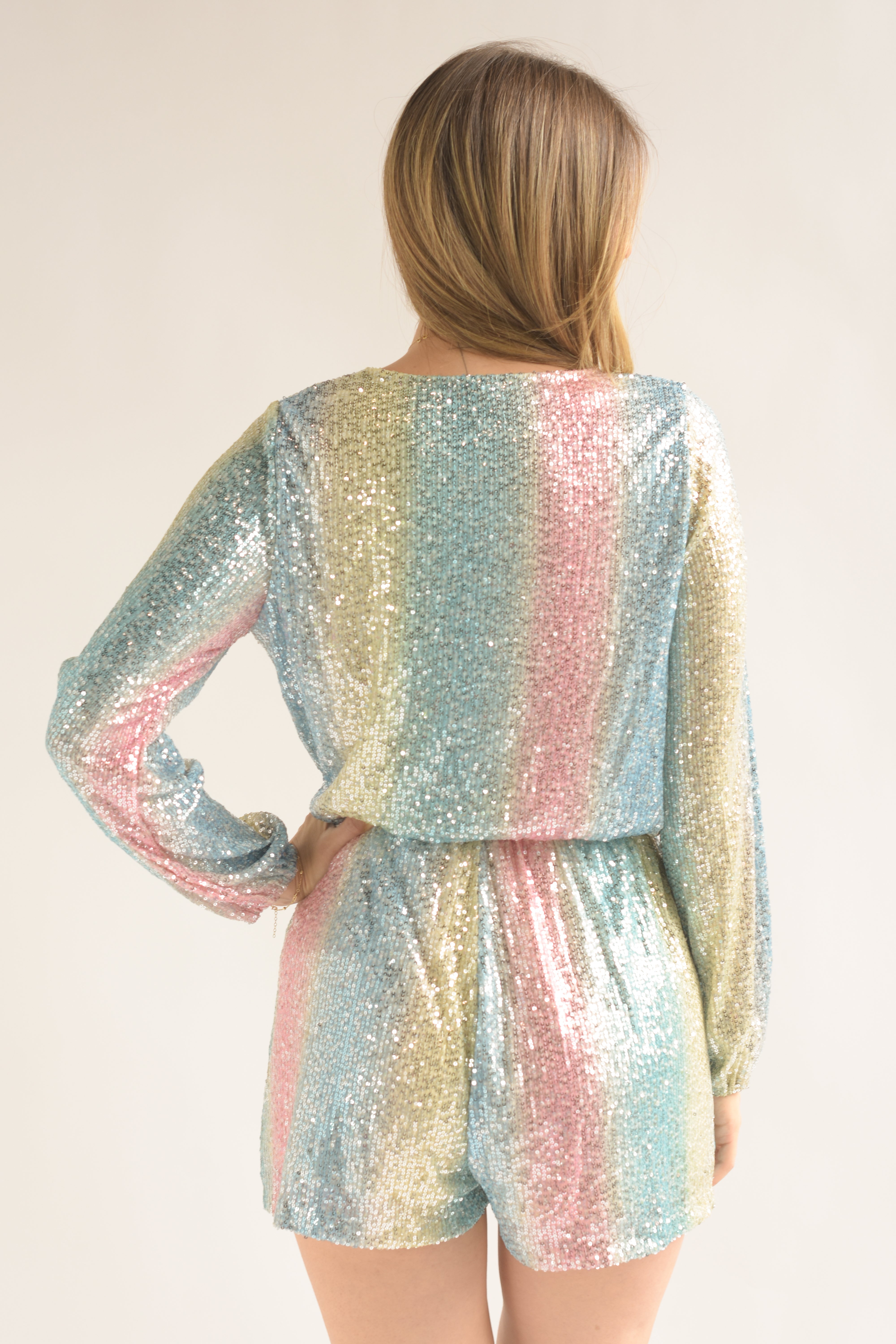 Romper lentejuela Multicolor Pasteles