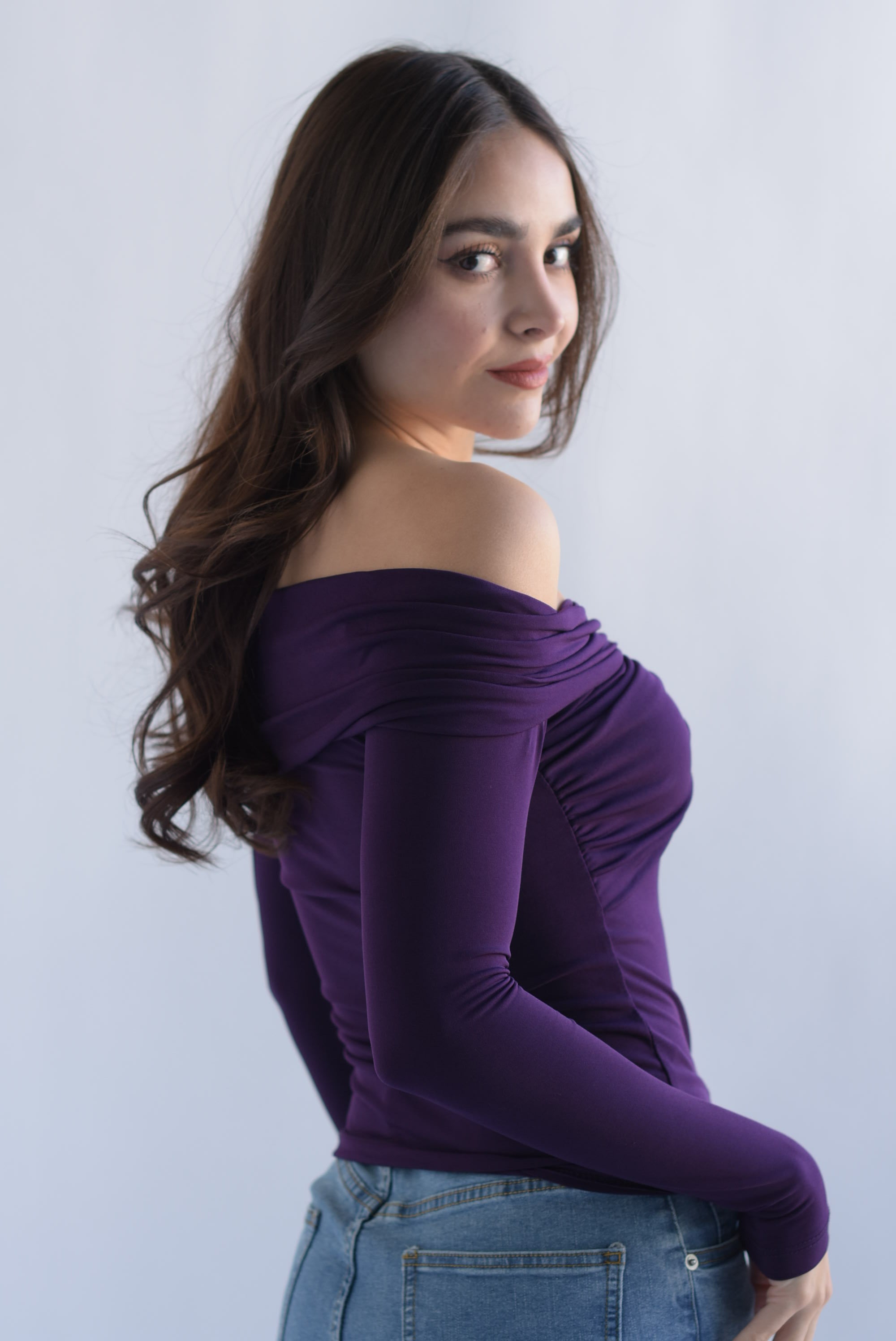 Blusa nudo off-shoulders Uva