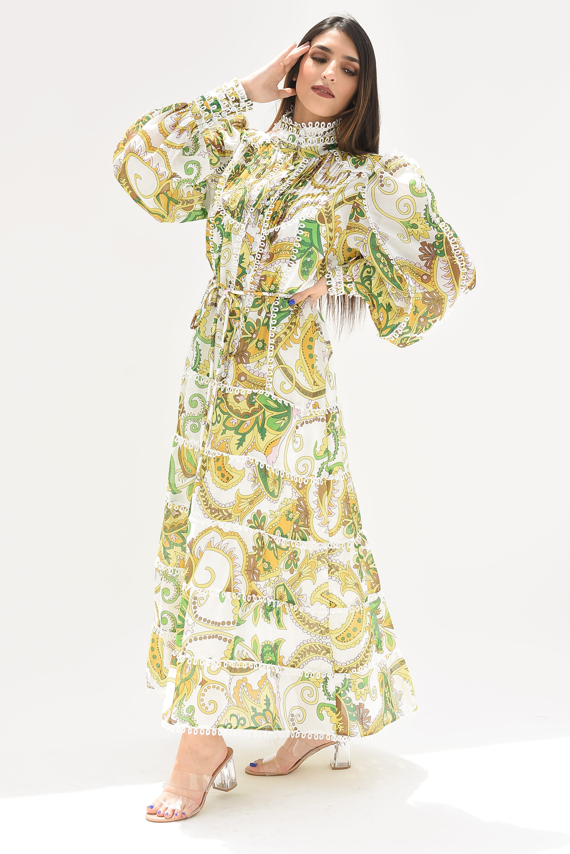 Maxidress Paisley Verde