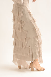 Fashion Styled Set Falda larga olanes y Blusón Greige